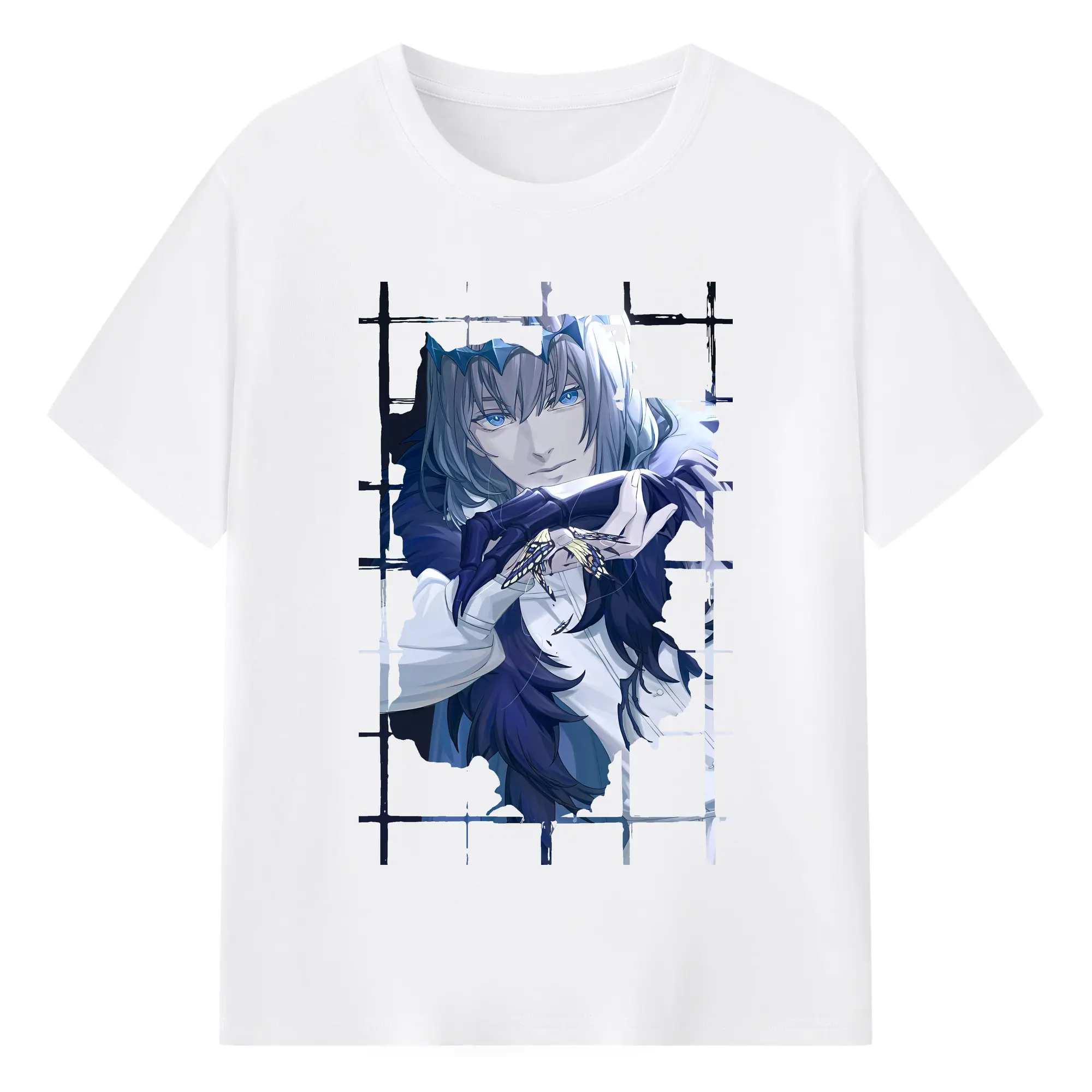 FGO グッズ,オベロン - 綿100％ 半袖Tシャツ ・ フロントプリント ・ 快適 通気性 ・ 日常使い 散歩 スポーツ用