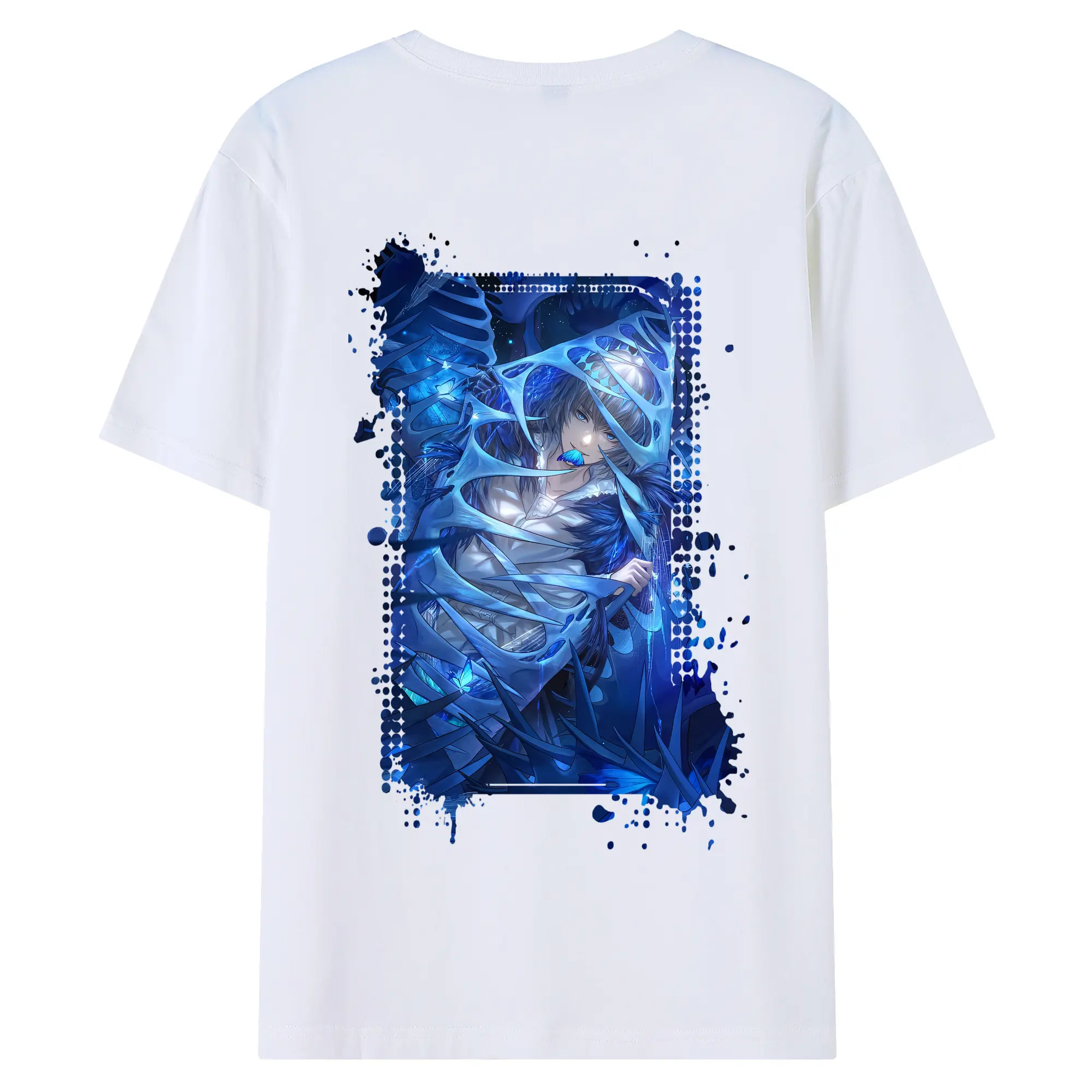 FGO グッズ,オベロン - 綿100％ 半袖Tシャツ ・ バックプリント ・ 快適 通気性 ・ 日常使い 散歩 スポーツ用