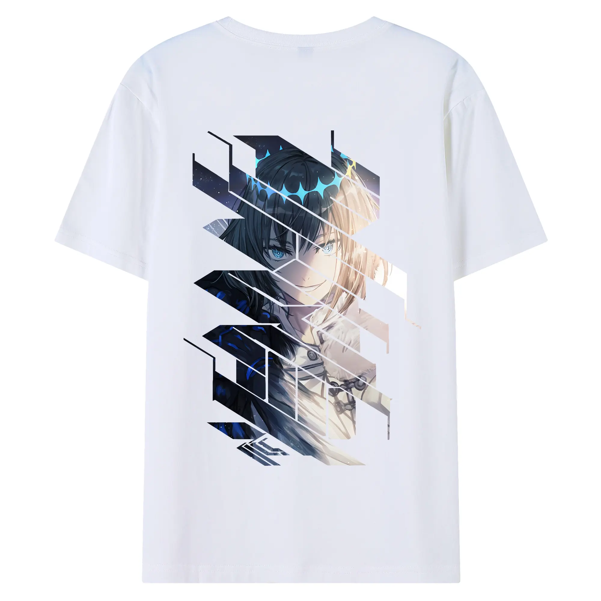 FGO グッズ,オベロン - 綿100％ 半袖Tシャツ ・ バックプリント ・ 快適 通気性 ・ 日常使い 散歩 スポーツ用