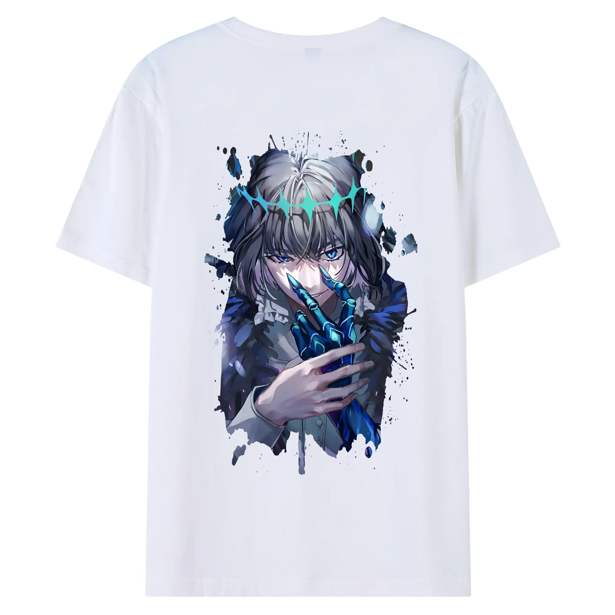 FGO グッズ,オベロン - 綿100％ 半袖Tシャツ ・ バックプリント ・ 快適 通気性 ・ 日常使い 散歩 スポーツ用