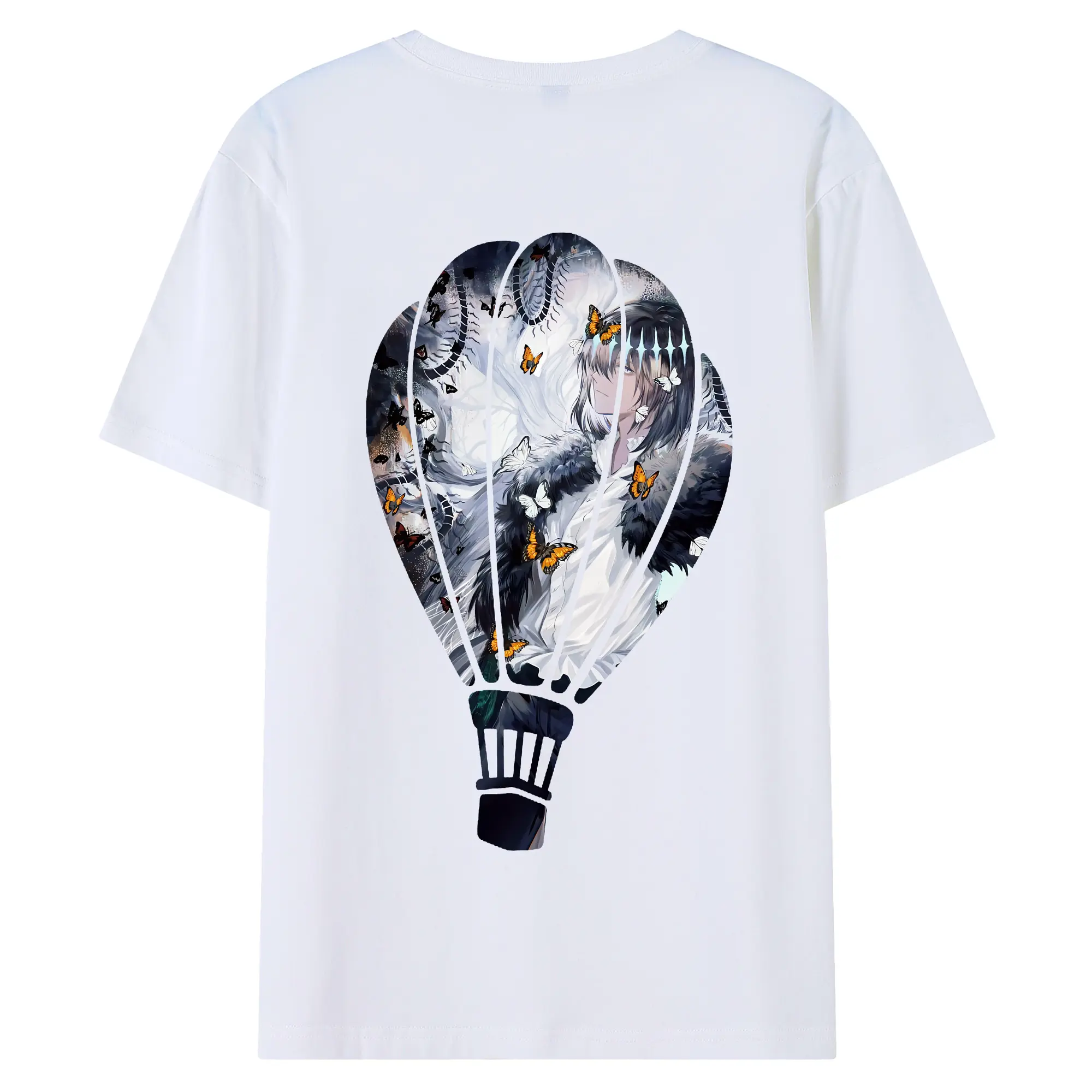 FGO グッズ,オベロン - 綿100％ 半袖Tシャツ ・ バックプリント ・ 快適 通気性 ・ 日常使い 散歩 スポーツ用