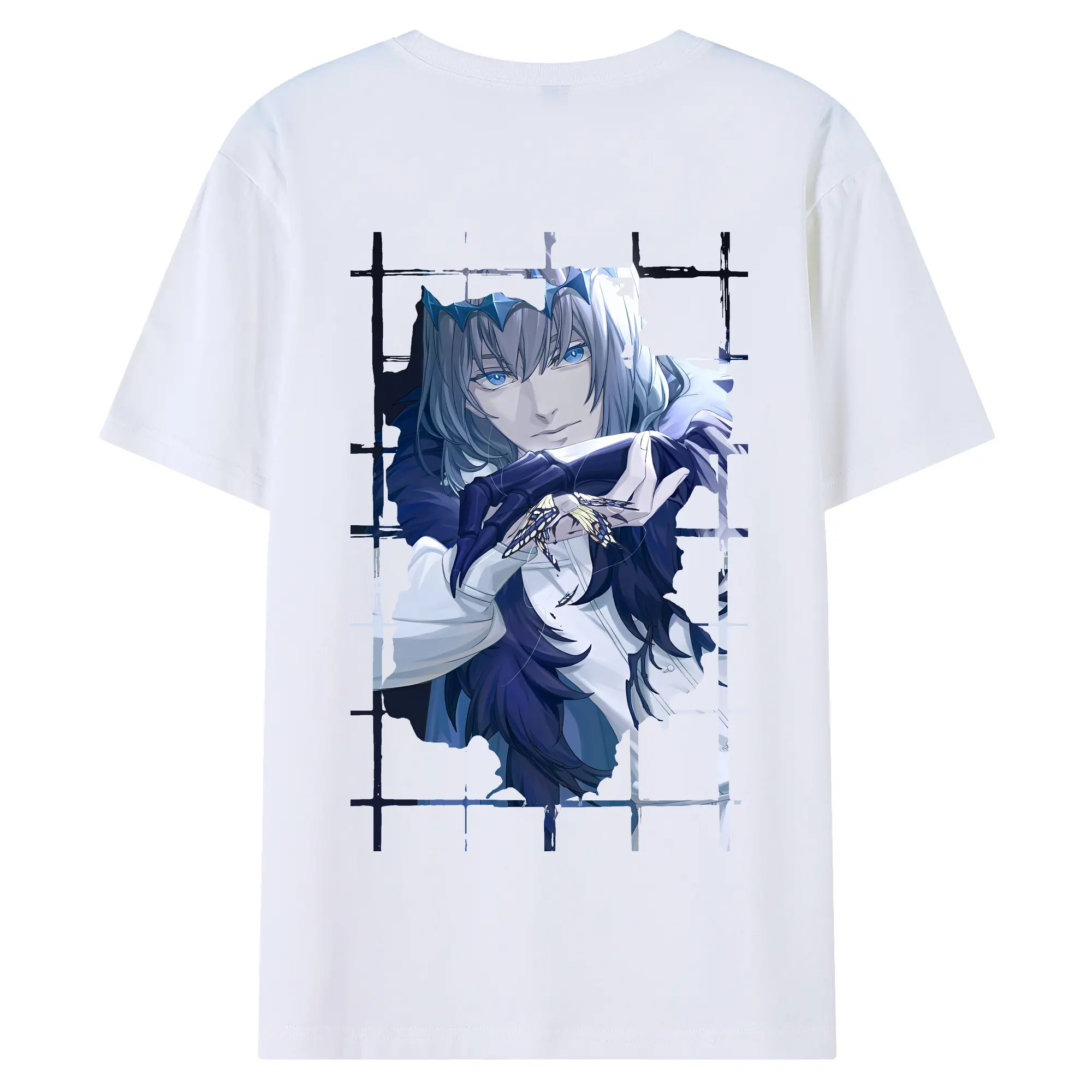 FGO グッズ,オベロン - 綿100％ 半袖Tシャツ ・ バックプリント ・ 快適 通気性 ・ 日常使い 散歩 スポーツ用