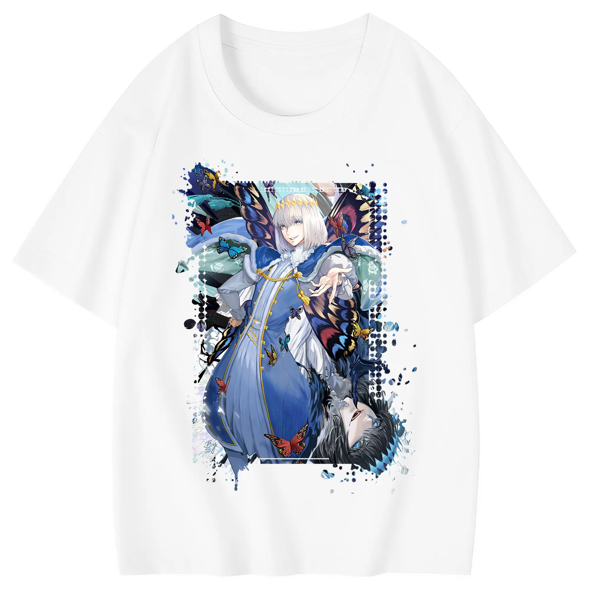 FGO グッズ,オベロン - 綿100％ キッズTシャツ ・ フロントプリント ・ 快適 通気性 ・ スポーツ カジュアル 散歩用