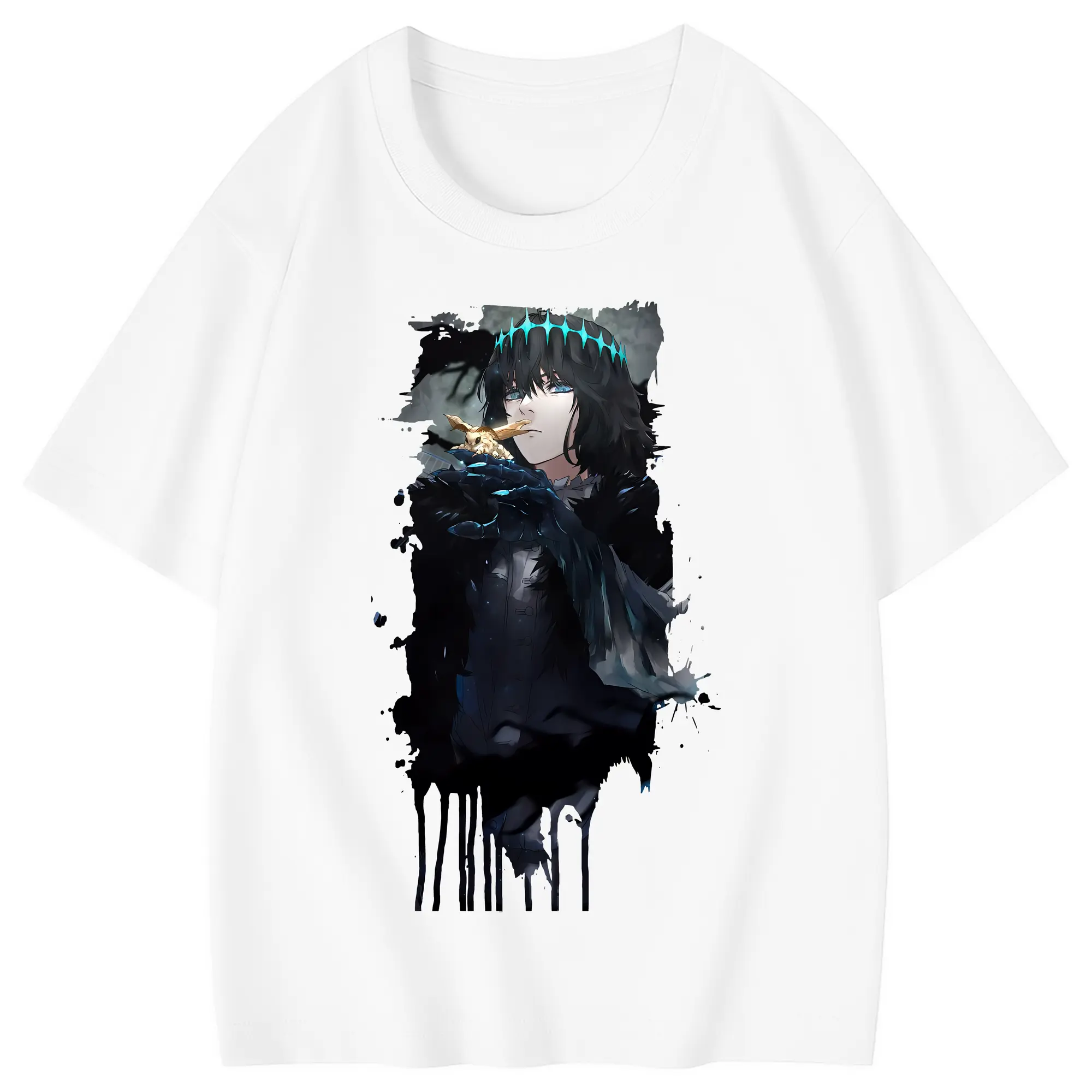 FGO グッズ,オベロン - 綿100％ キッズTシャツ ・ フロントプリント ・ 快適 通気性 ・ スポーツ カジュアル 散歩用