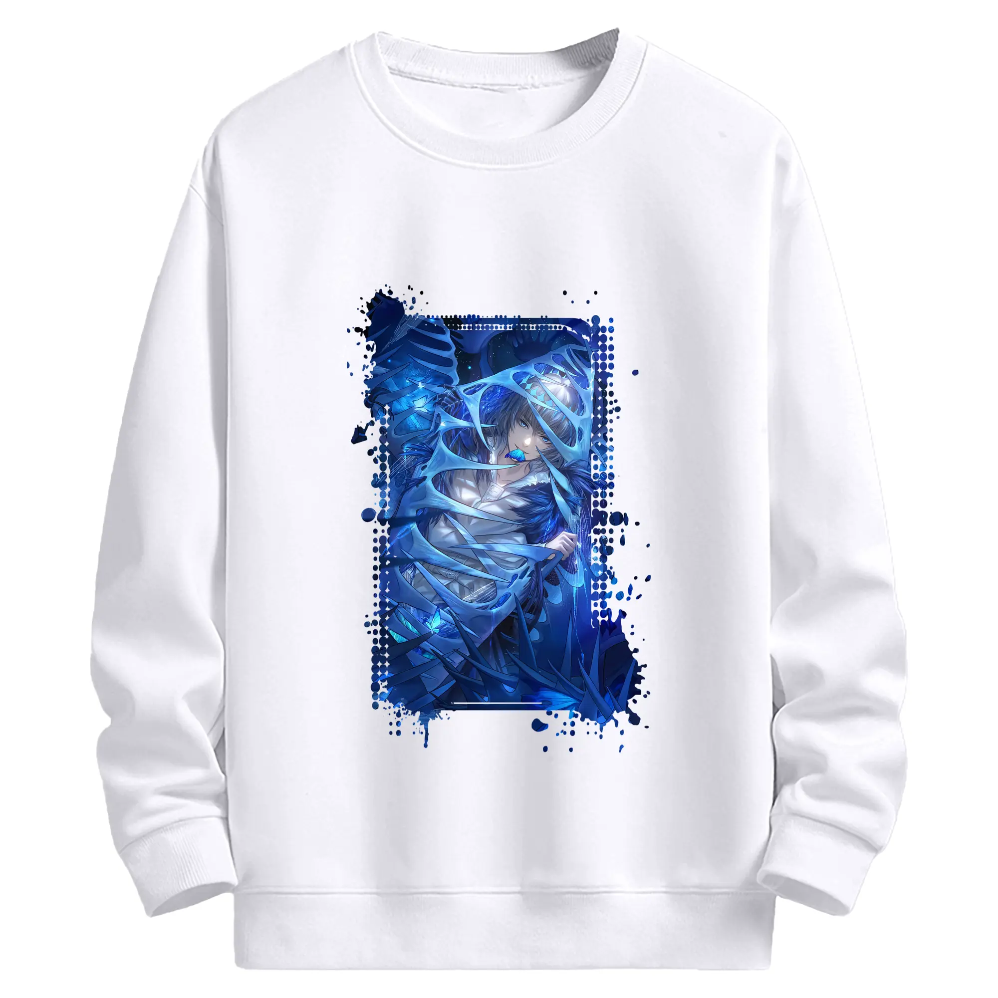 FGO グッズ,オベロン - 高品質 クルーネック スウェット ・ コットン59％ ポリエステル41％ ・ ユニセックス 長袖 トレーナー ・ カジュアル デイリー スポーツ 散歩用