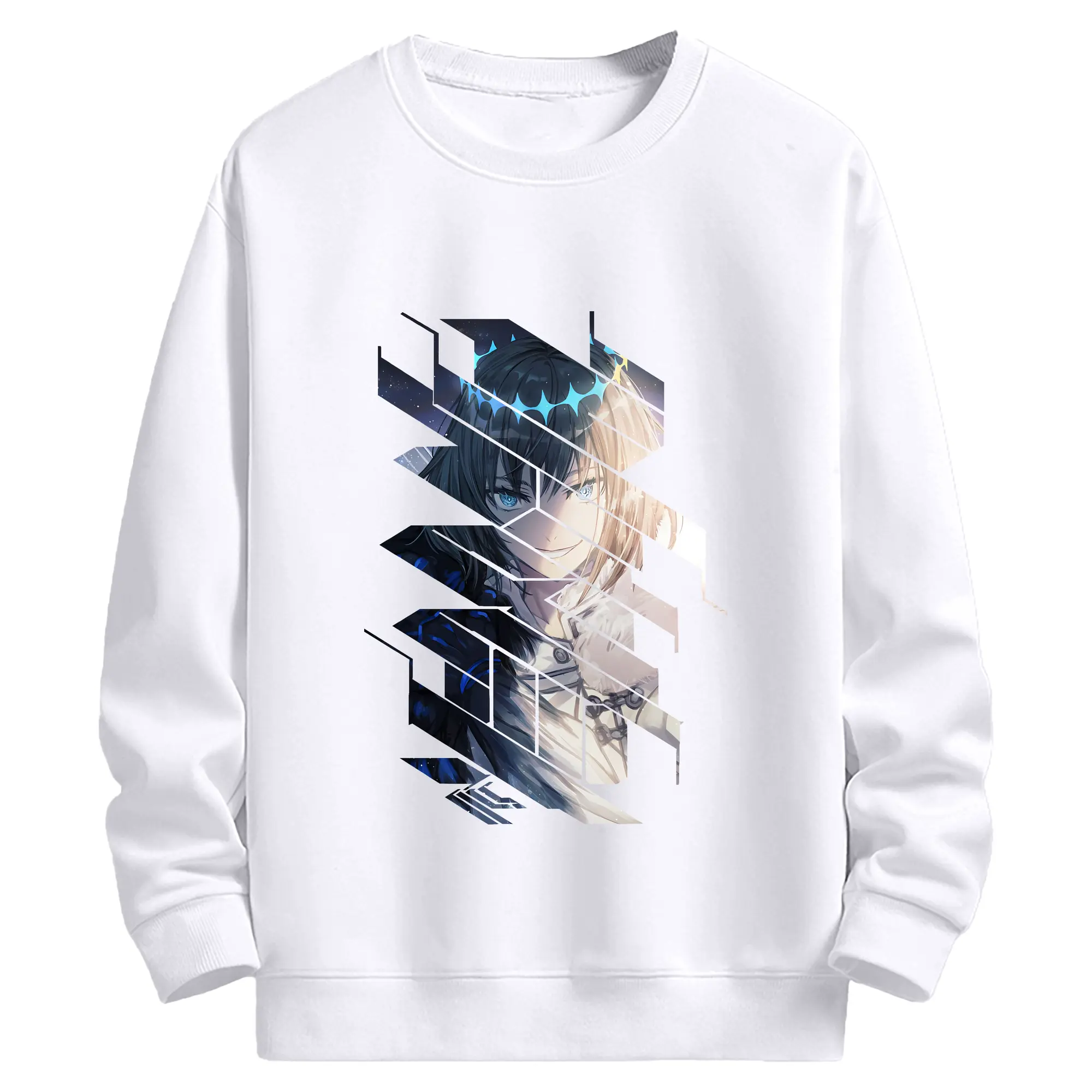 FGO グッズ,オベロン - 高品質 クルーネック スウェット ・ コットン59％ ポリエステル41％ ・ ユニセックス 長袖 トレーナー ・ カジュアル デイリー スポーツ 散歩用