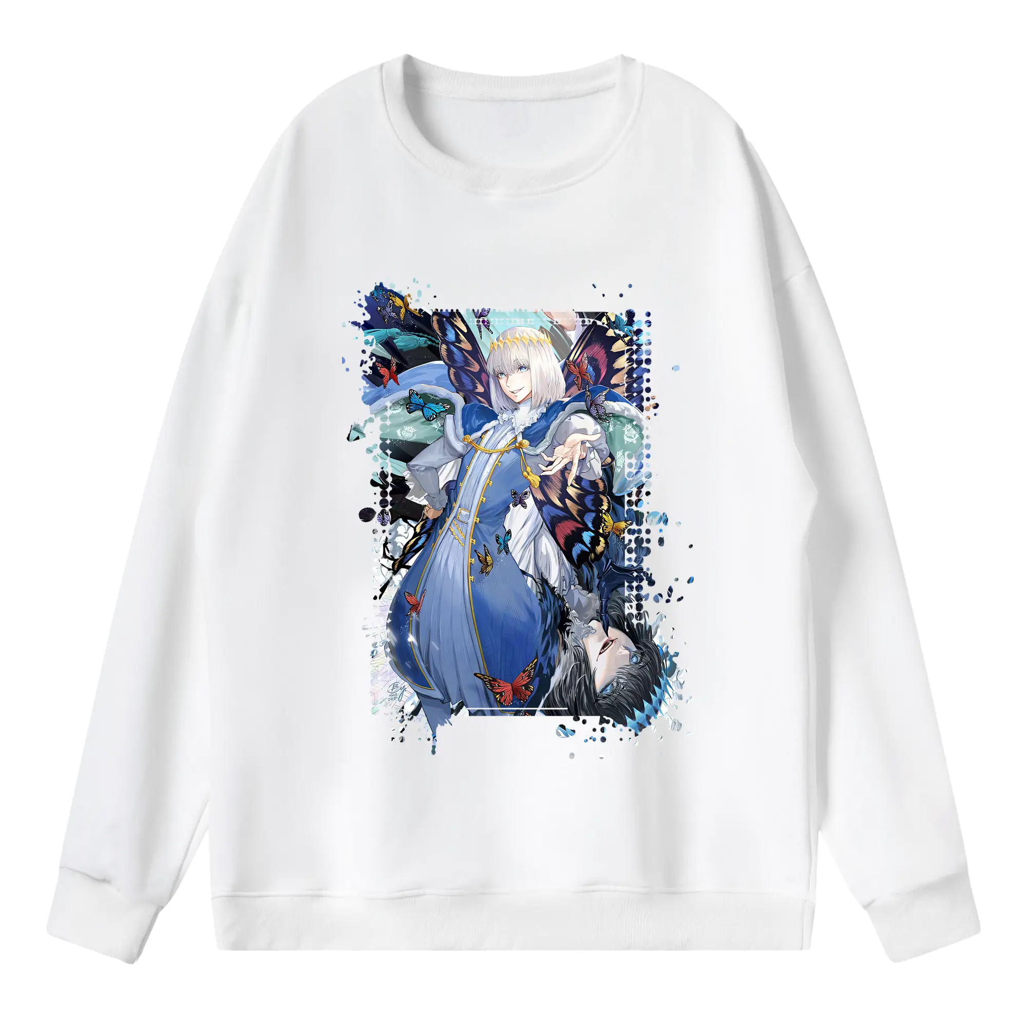 FGO グッズ,オベロン - 薄手 クルーネック スウェット 裏毛260g · ポリエステル 春秋向け カジュアル 男女兼用 · トレーナー デイリー スポーツ 散歩に最適