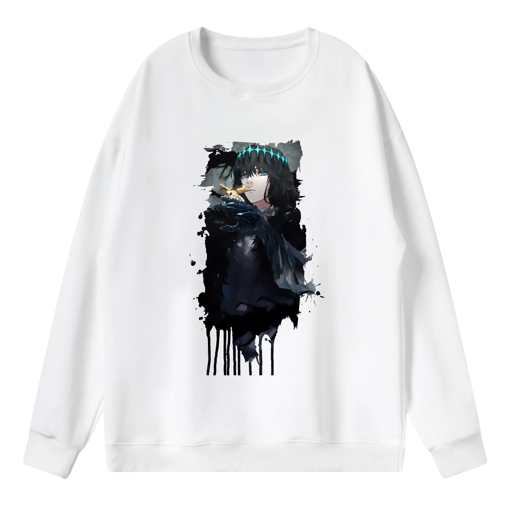 FGO グッズ,オベロン - 薄手 クルーネック スウェット 裏毛260g · ポリエステル 春秋向け カジュアル 男女兼用 · トレーナー デイリー スポーツ 散歩に最適