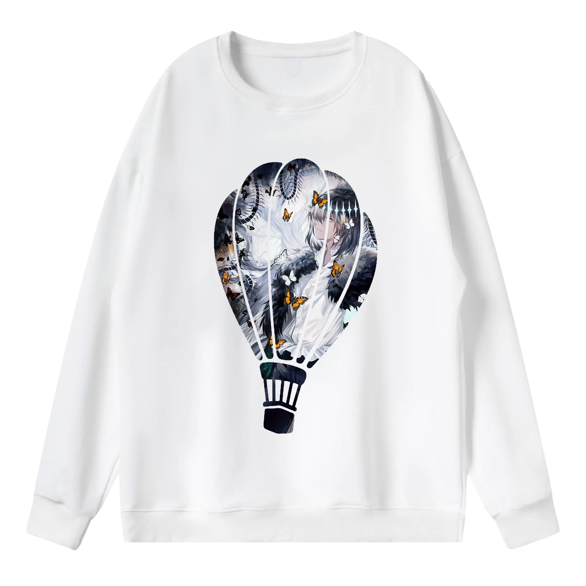 FGO グッズ,オベロン - 薄手 クルーネック スウェット 裏毛260g · ポリエステル 春秋向け カジュアル 男女兼用 · トレーナー デイリー スポーツ 散歩に最適