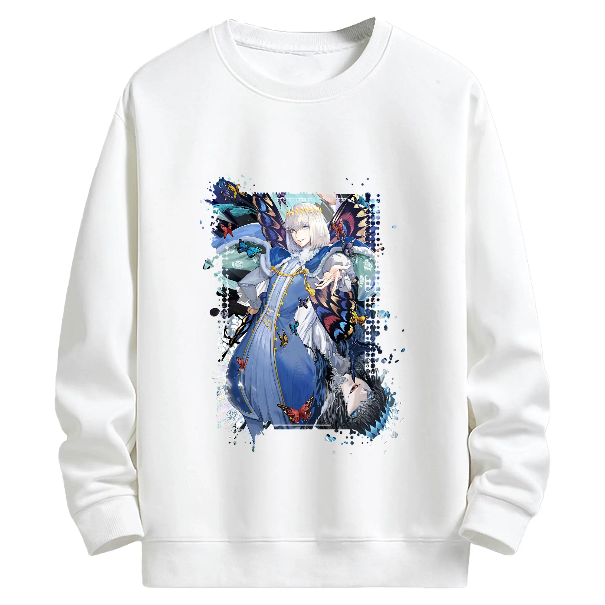 FGO グッズ,オベロン - キッズ クルーネックスウェットシャツ ・ フロントプリント ・ 綿80％ ポリエステル20％ ・ 快適 通学 スポーツ 日常使い お散歩用