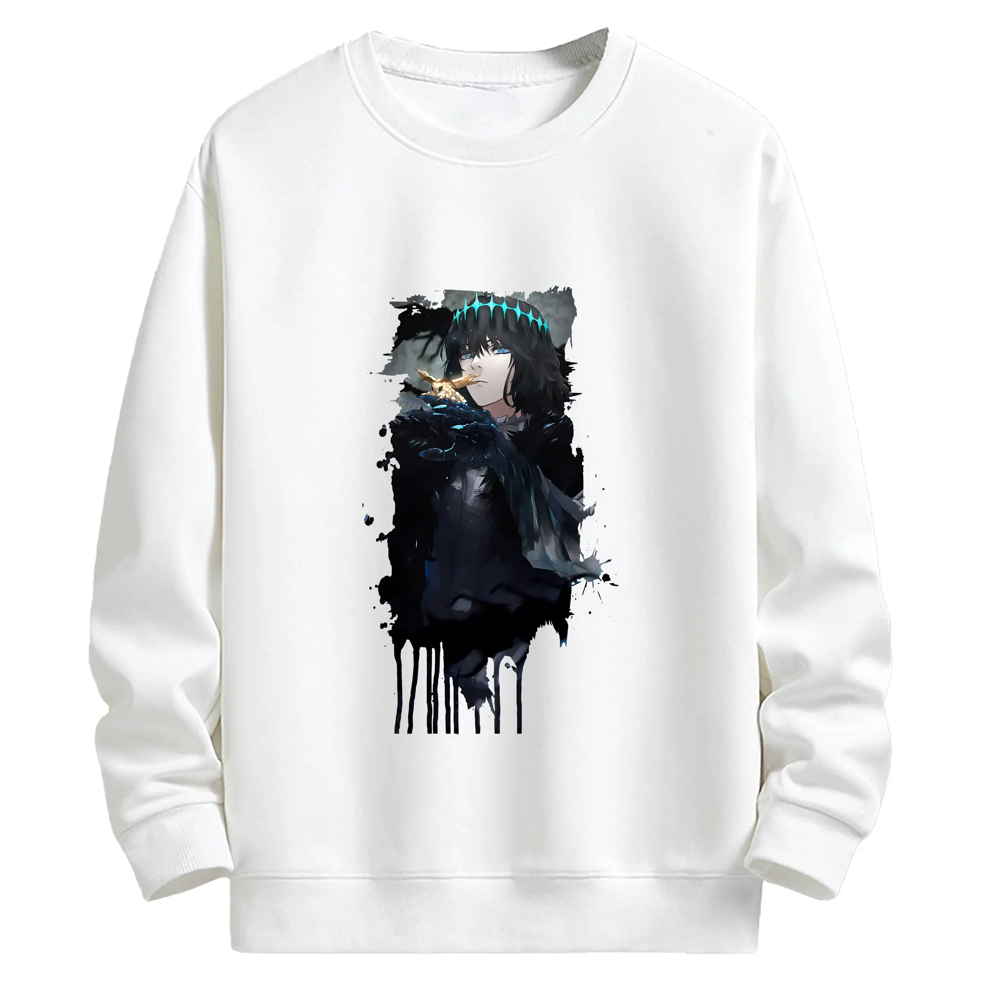 FGO グッズ,オベロン - キッズ クルーネックスウェットシャツ ・ フロントプリント ・ 綿80％ ポリエステル20％ ・ 快適 通学 スポーツ 日常使い お散歩用