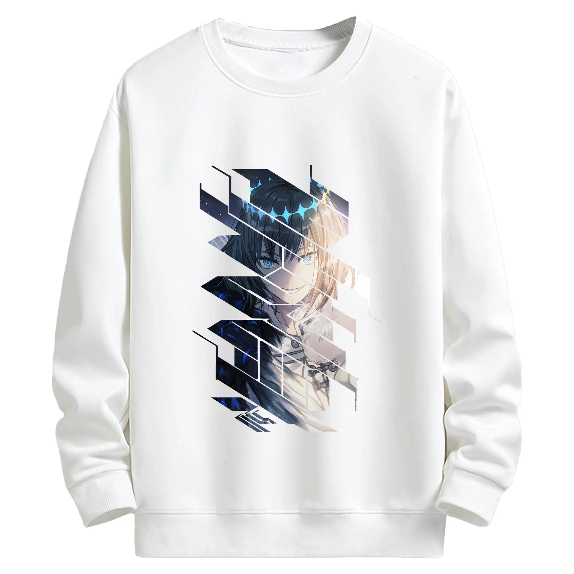 FGO グッズ,オベロン - キッズ クルーネックスウェットシャツ ・ フロントプリント ・ 綿80％ ポリエステル20％ ・ 快適 通学 スポーツ 日常使い お散歩用