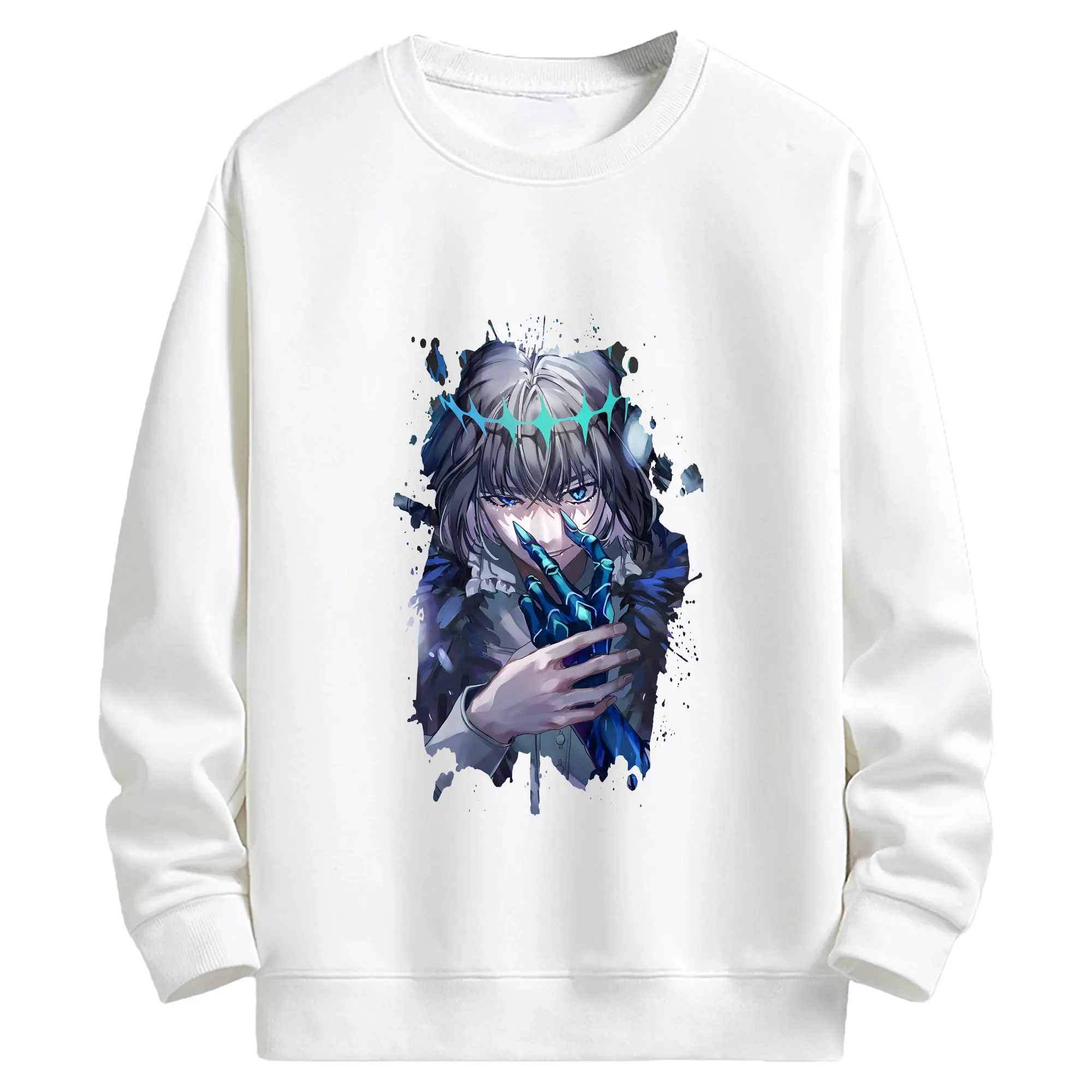 FGO グッズ,オベロン - キッズ クルーネックスウェットシャツ ・ フロントプリント ・ 綿80％ ポリエステル20％ ・ 快適 通学 スポーツ 日常使い お散歩用