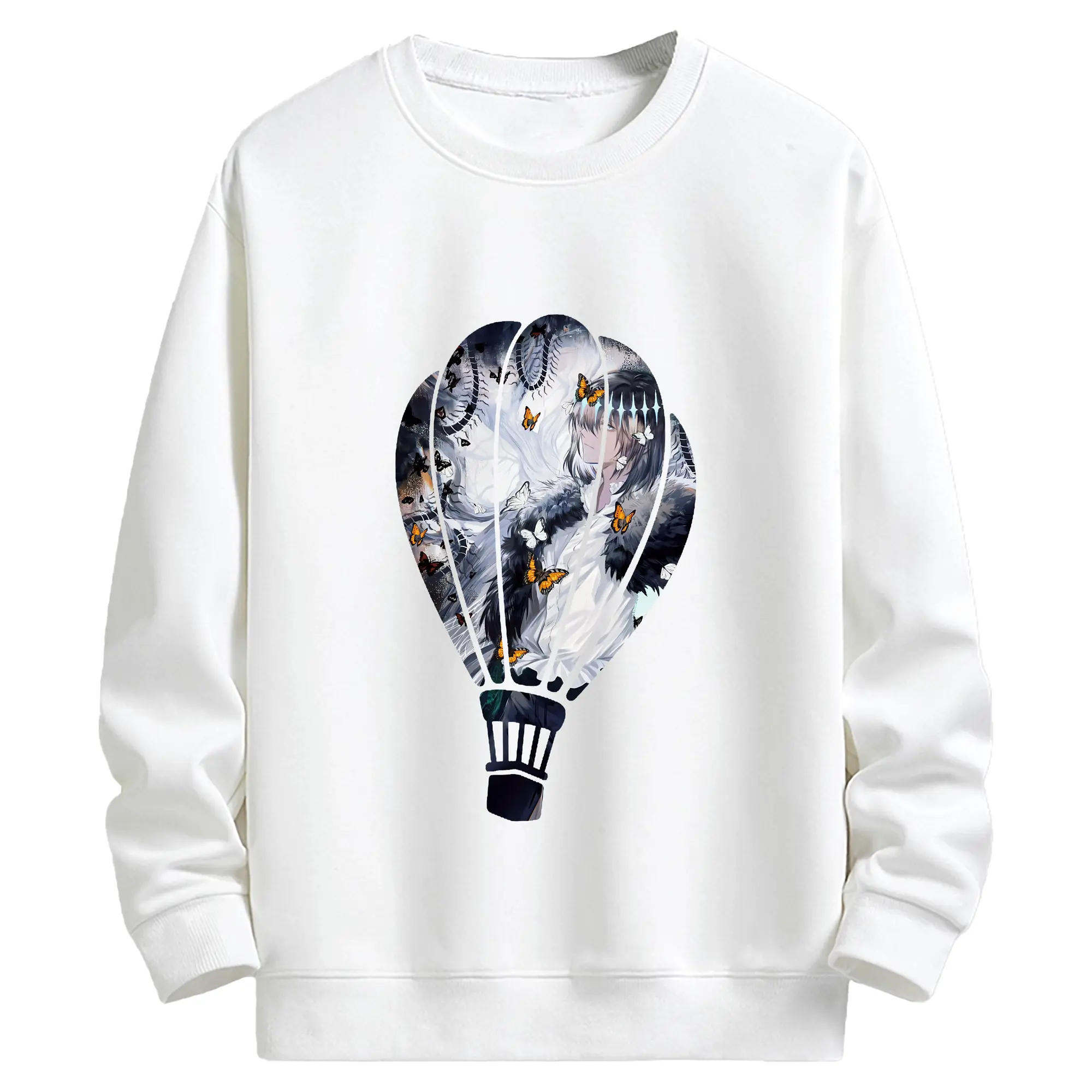 FGO グッズ,オベロン - キッズ クルーネックスウェットシャツ ・ フロントプリント ・ 綿80％ ポリエステル20％ ・ 快適 通学 スポーツ 日常使い お散歩用