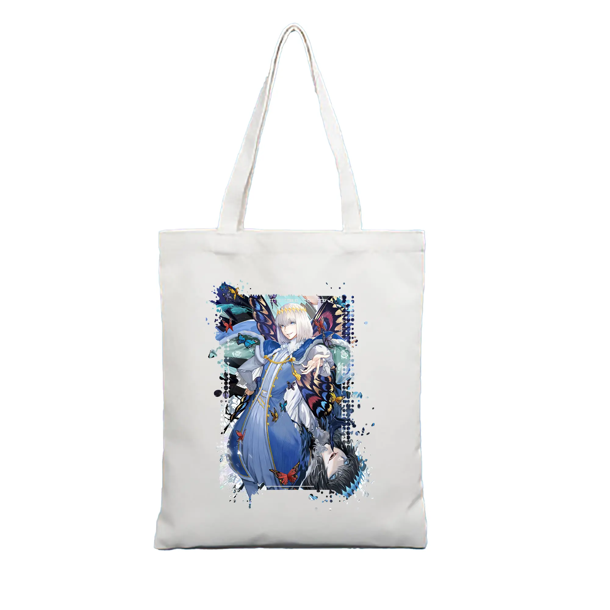 FGO グッズ,オベロン - 縦型キャンバス手提げバッグ（トートバッグ） ・ キャンバス素材 ・ ショッピング用 ・ 軽量 丈夫 お手入れ簡単