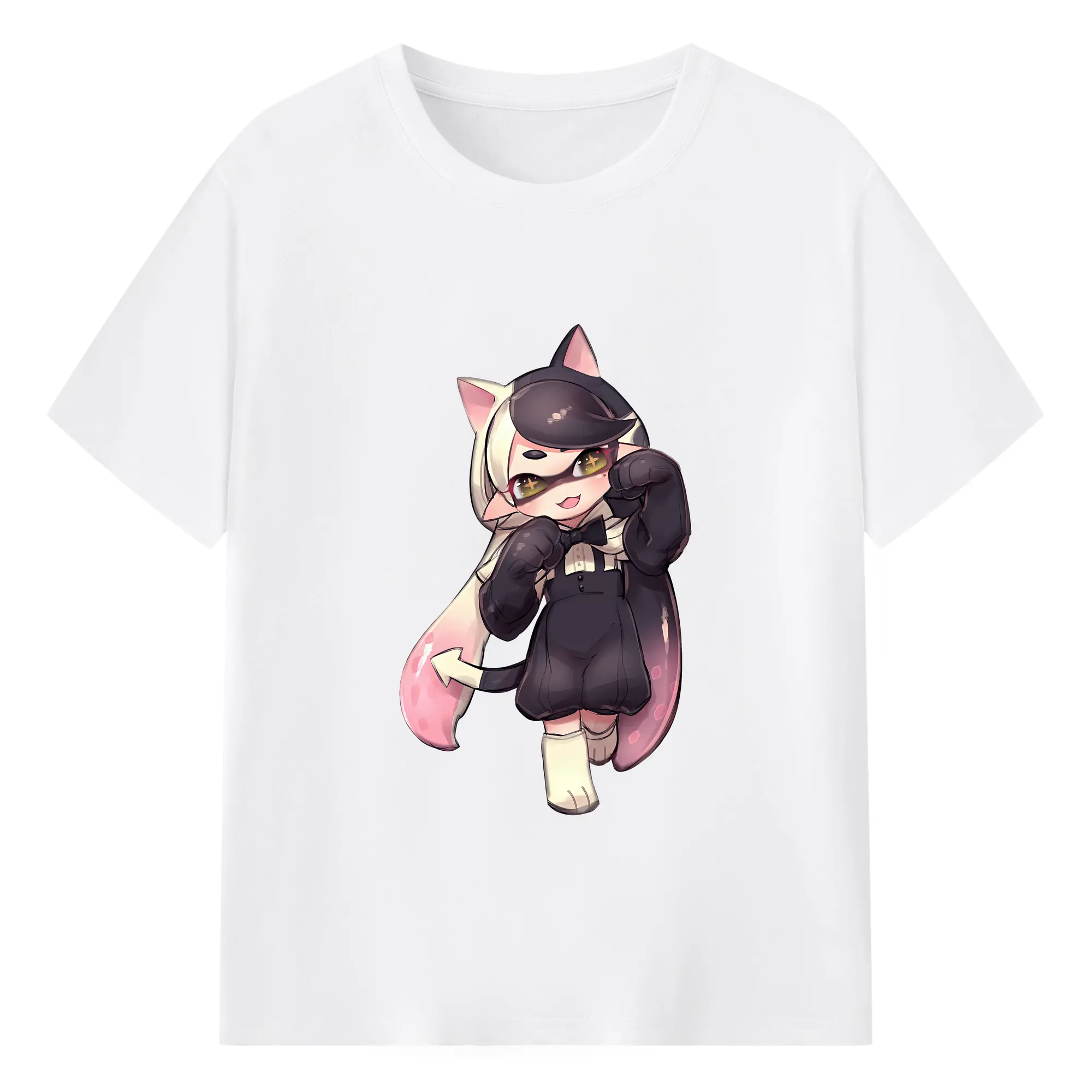 スプラトゥーン グッズ,シオカラーズ アオリ - 綿100％ 半袖Tシャツ ・ フロントプリント ・ 快適 通気性 ・ 日常使い 散歩 スポーツ用
