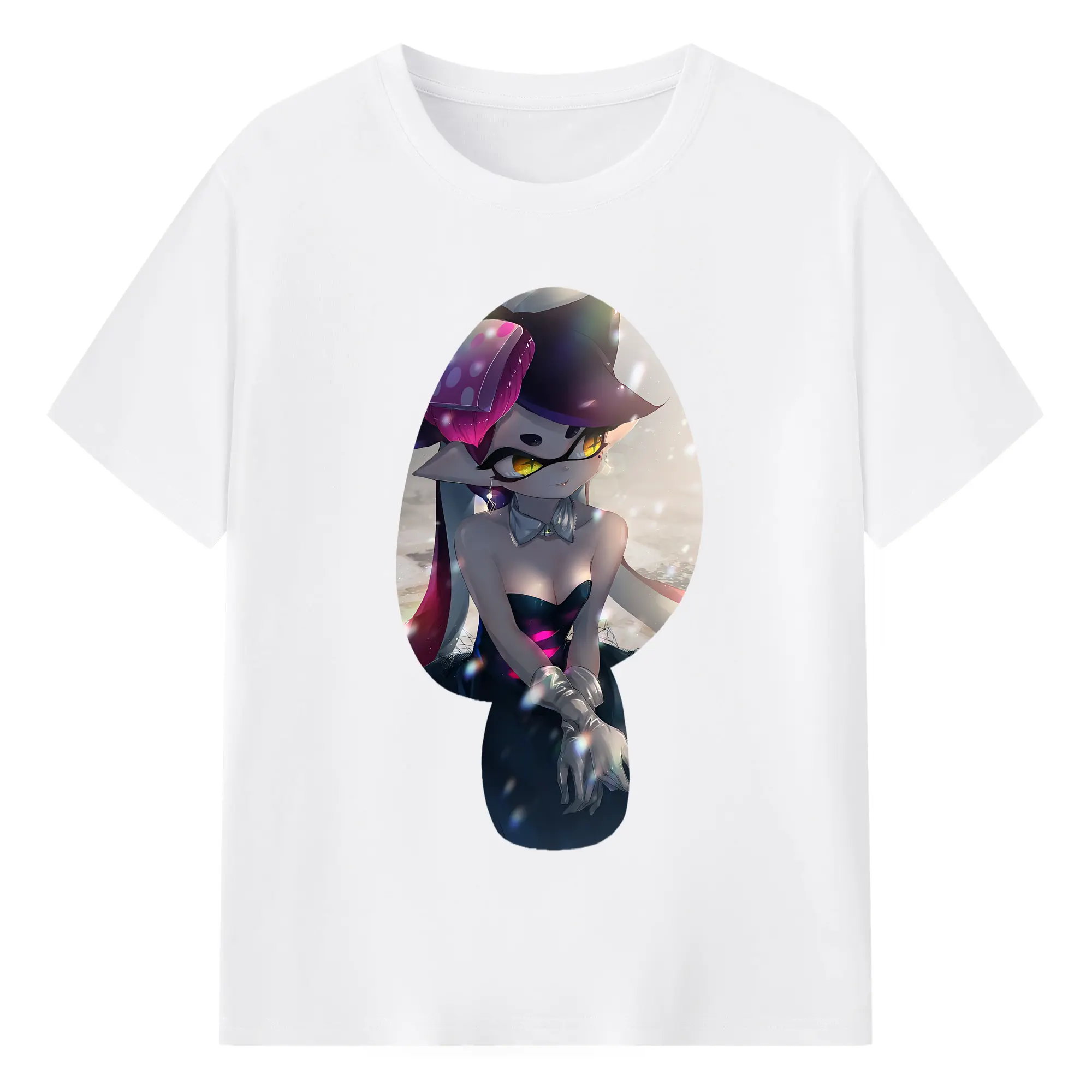 スプラトゥーン グッズ,シオカラーズ アオリ - 綿100％ 半袖Tシャツ ・ フロントプリント ・ 快適 通気性 ・ 日常使い 散歩 スポーツ用