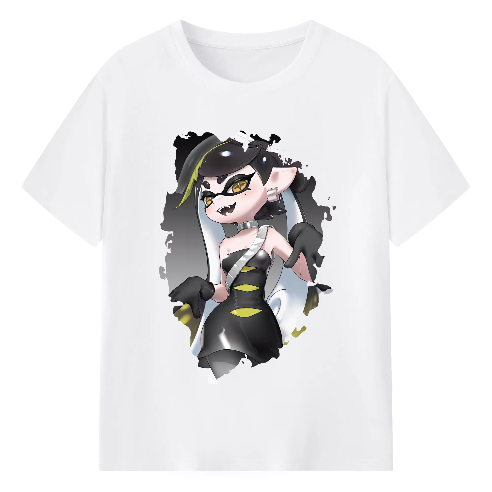 スプラトゥーン グッズ,シオカラーズ アオリ - 綿100％ 半袖Tシャツ ・ フロントプリント ・ 快適 通気性 ・ 日常使い 散歩 スポーツ用