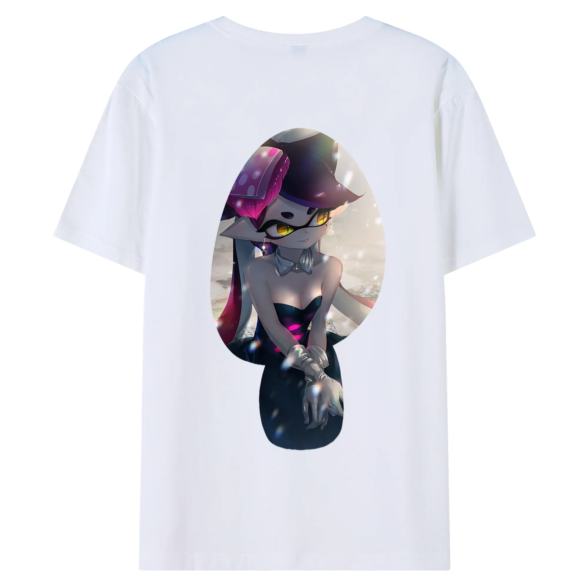 スプラトゥーン グッズ,シオカラーズ アオリ - 綿100％ 半袖Tシャツ ・ バックプリント ・ 快適 通気性 ・ 日常使い 散歩 スポーツ用