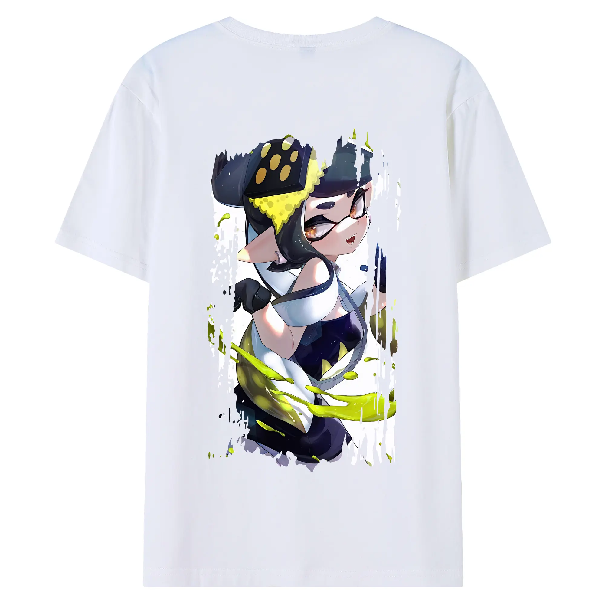 スプラトゥーン グッズ,シオカラーズ アオリ - 綿100％ 半袖Tシャツ ・ バックプリント ・ 快適 通気性 ・ 日常使い 散歩 スポーツ用