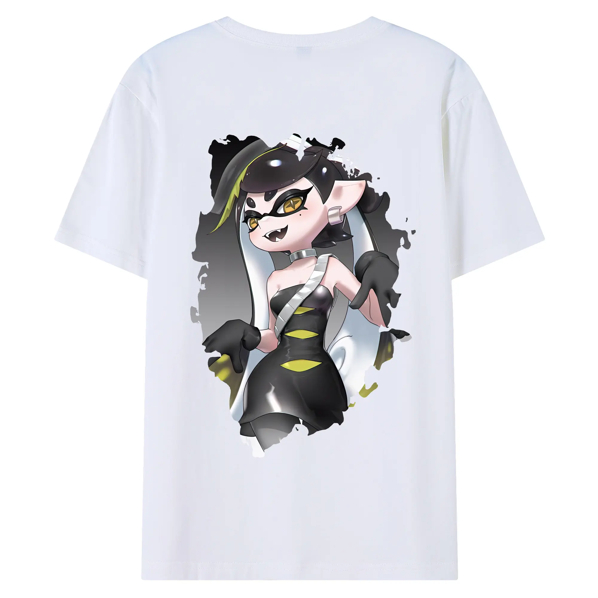 スプラトゥーン グッズ,シオカラーズ アオリ - 綿100％ 半袖Tシャツ ・ バックプリント ・ 快適 通気性 ・ 日常使い 散歩 スポーツ用