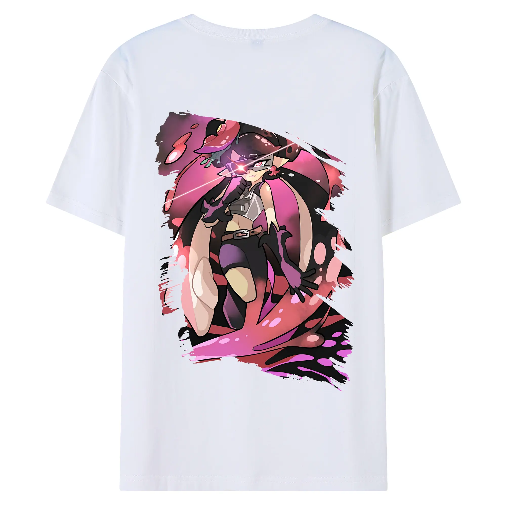 スプラトゥーン グッズ,シオカラーズ アオリ - 綿100％ 半袖Tシャツ ・ バックプリント ・ 快適 通気性 ・ 日常使い 散歩 スポーツ用