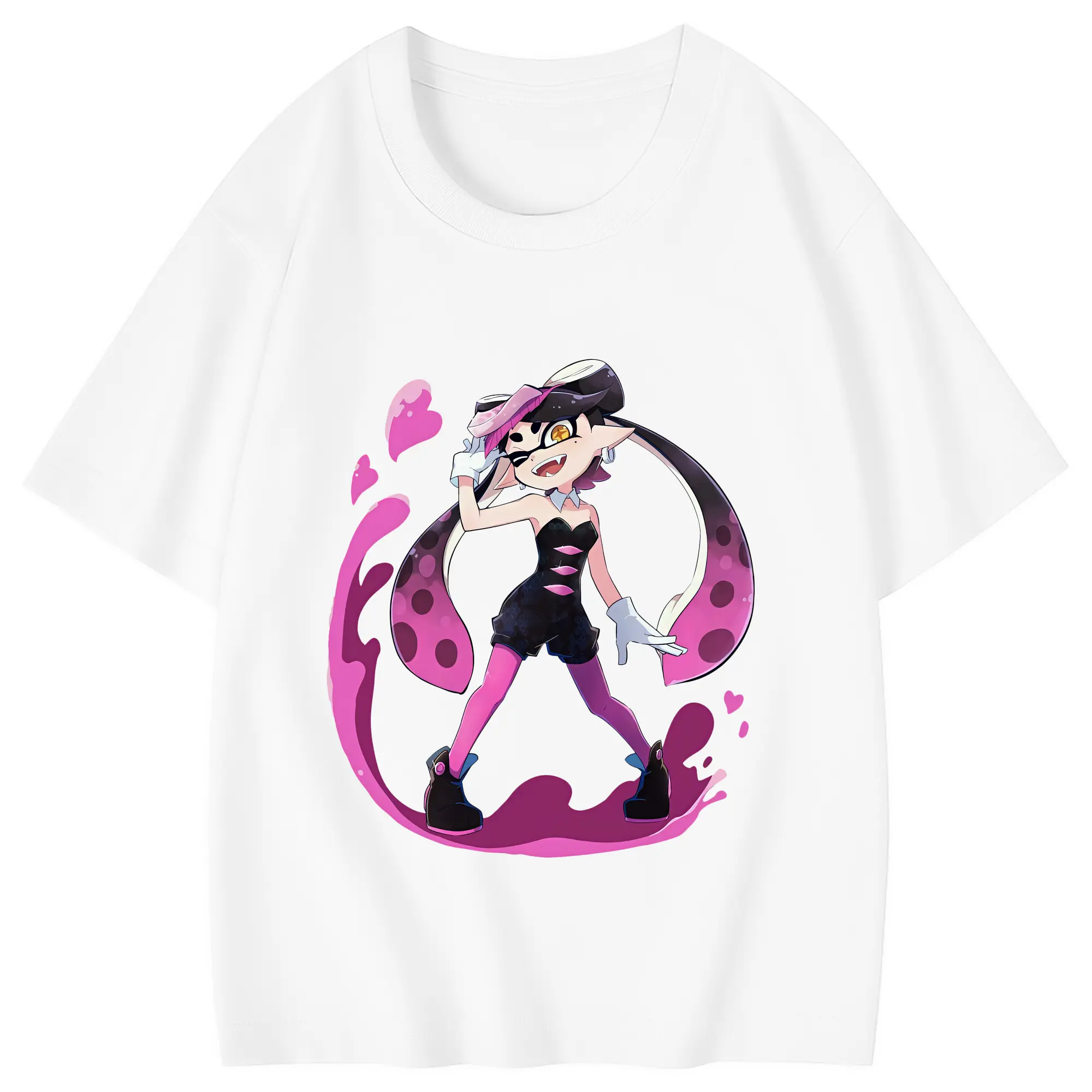 スプラトゥーン グッズ,シオカラーズ アオリ - 綿100％ キッズTシャツ ・ フロントプリント ・ 快適 通気性 ・ スポーツ カジュアル 散歩用