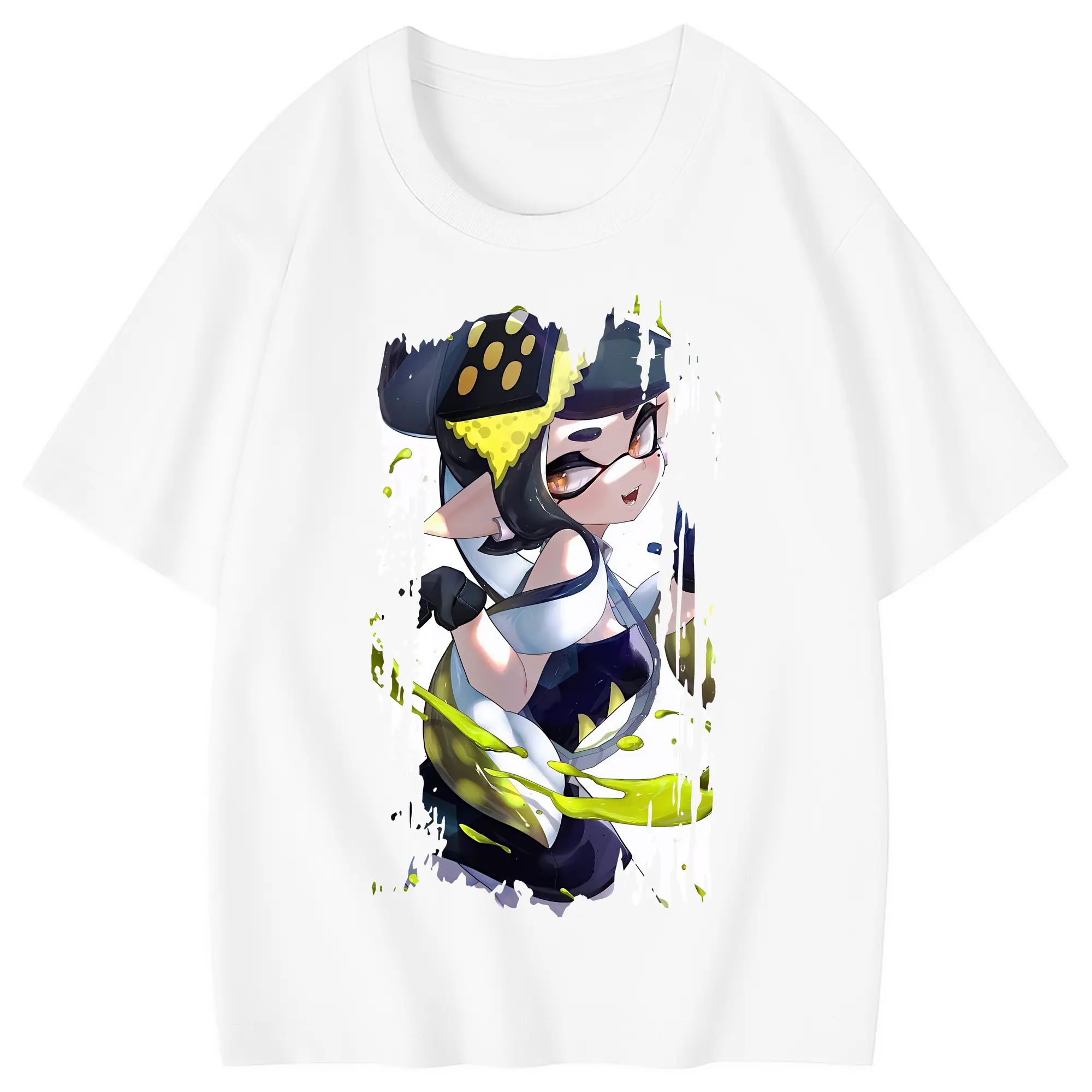 スプラトゥーン グッズ,シオカラーズ アオリ - 綿100％ キッズTシャツ ・ フロントプリント ・ 快適 通気性 ・ スポーツ カジュアル 散歩用
