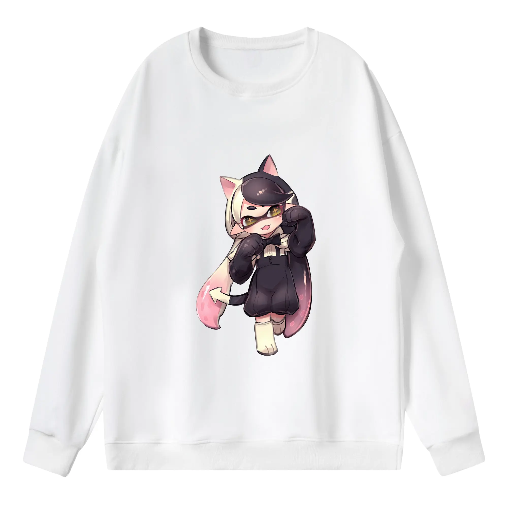 スプラトゥーン グッズ,シオカラーズ アオリ - 薄手 クルーネック スウェット 裏毛260g · ポリエステル 春秋向け カジュアル 男女兼用 · トレーナー デイリー スポーツ 散歩に最適