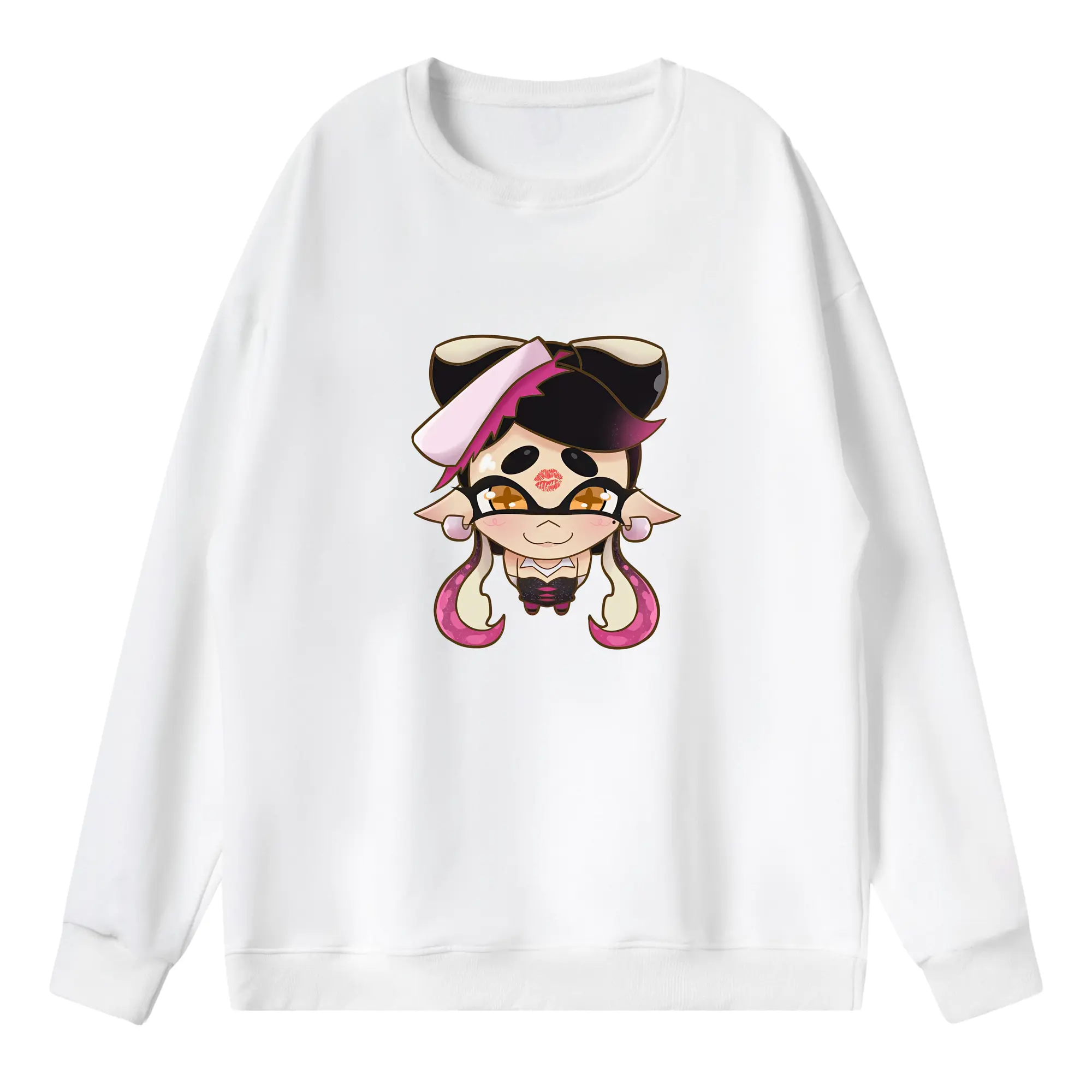 スプラトゥーン グッズ,シオカラーズ アオリ - 薄手 クルーネック スウェット 裏毛260g · ポリエステル 春秋向け カジュアル 男女兼用 · トレーナー デイリー スポーツ 散歩に最適