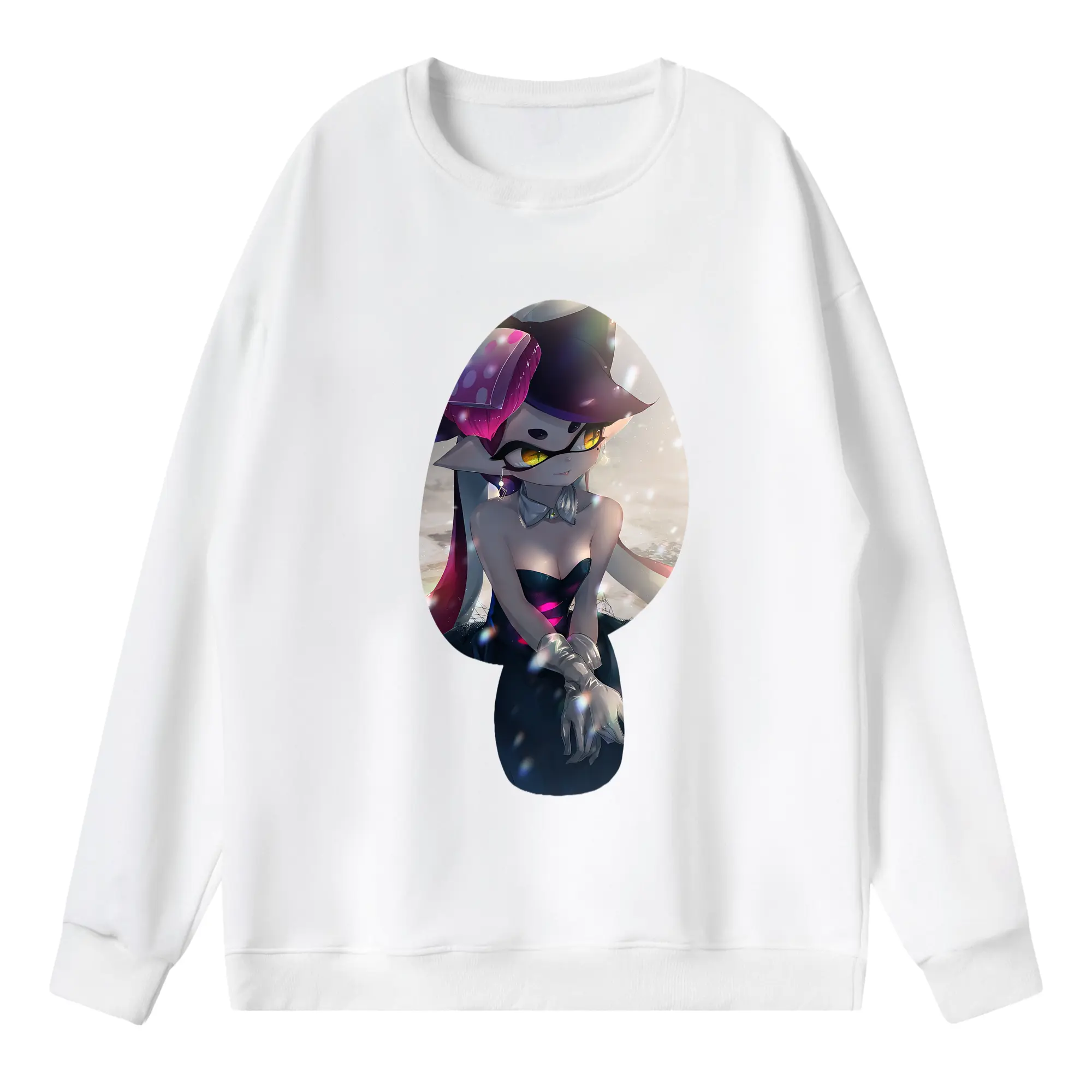 スプラトゥーン グッズ,シオカラーズ アオリ - 薄手 クルーネック スウェット 裏毛260g · ポリエステル 春秋向け カジュアル 男女兼用 · トレーナー デイリー スポーツ 散歩に最適