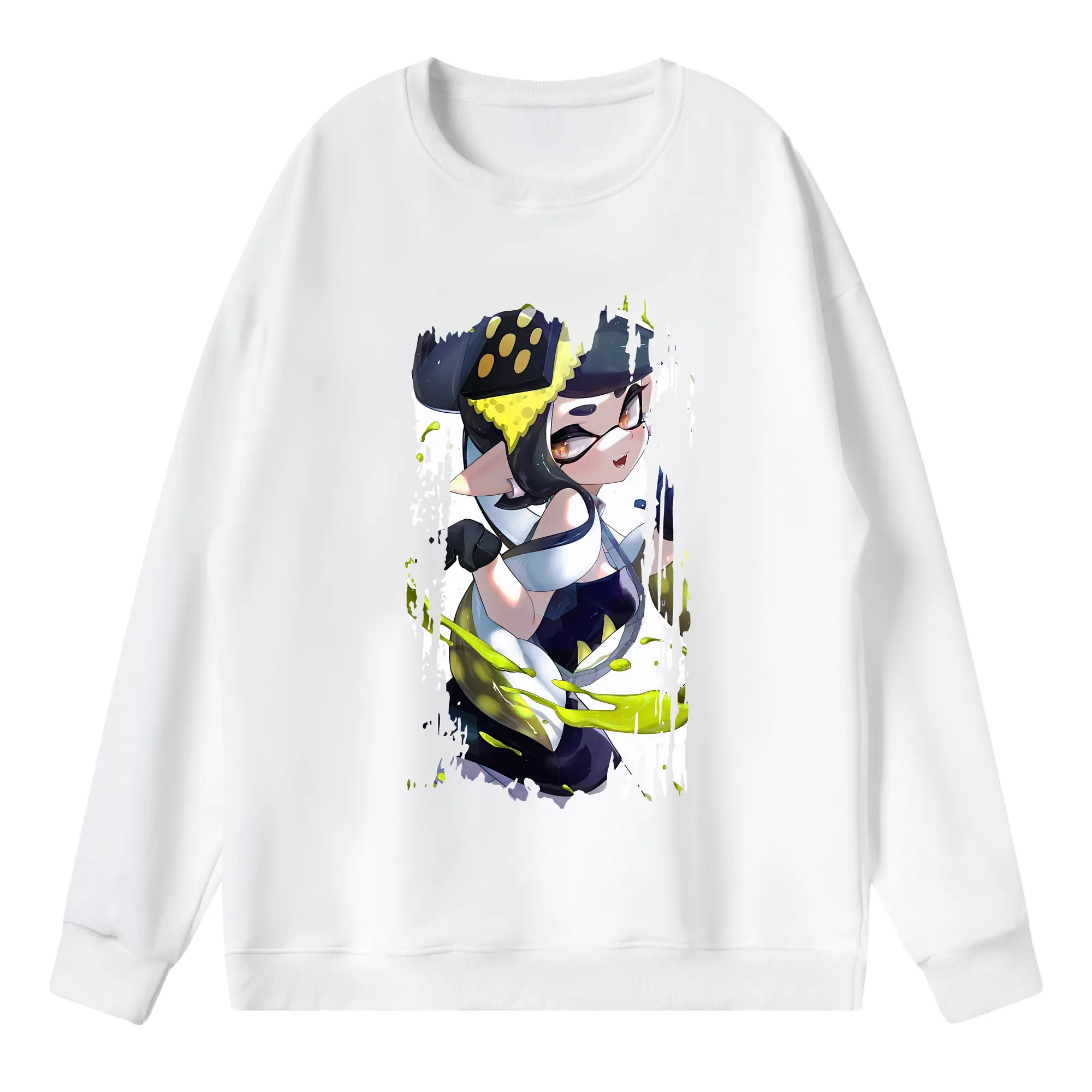 スプラトゥーン グッズ,シオカラーズ アオリ - 薄手 クルーネック スウェット 裏毛260g · ポリエステル 春秋向け カジュアル 男女兼用 · トレーナー デイリー スポーツ 散歩に最適