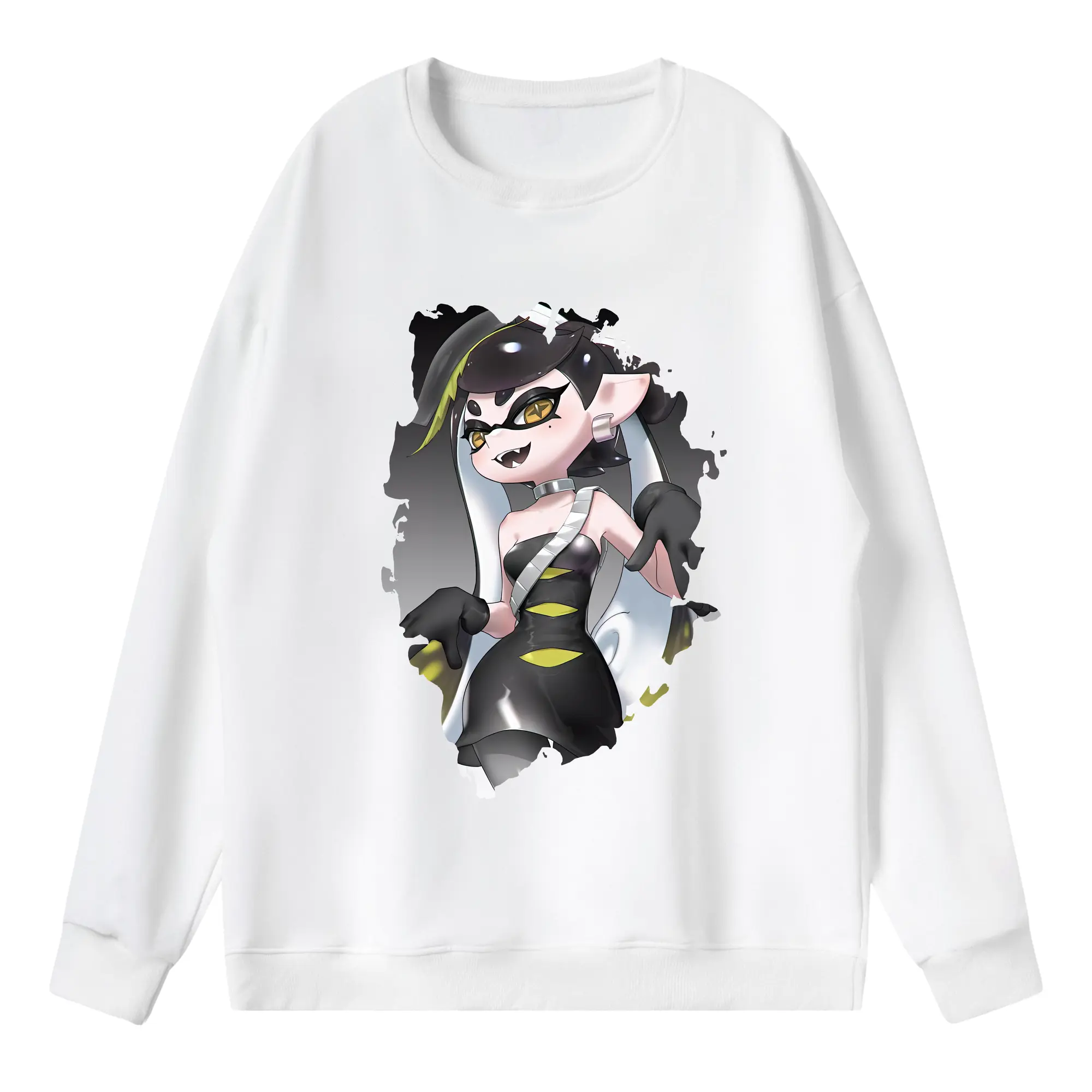 スプラトゥーン グッズ,シオカラーズ アオリ - 薄手 クルーネック スウェット 裏毛260g · ポリエステル 春秋向け カジュアル 男女兼用 · トレーナー デイリー スポーツ 散歩に最適