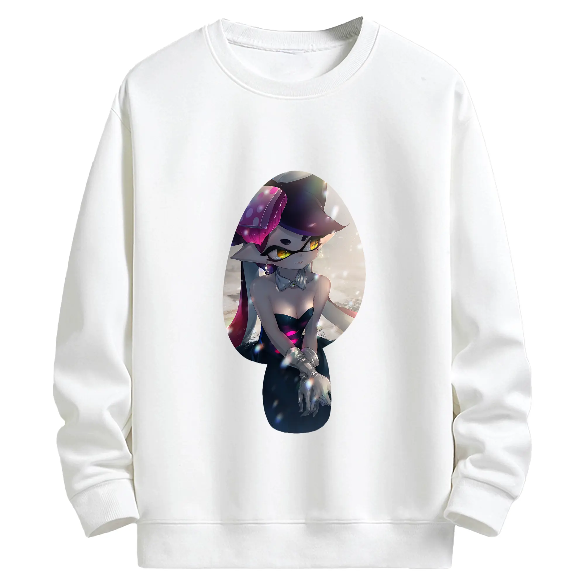 スプラトゥーン グッズ,シオカラーズ アオリ - キッズ クルーネックスウェットシャツ ・ フロントプリント ・ 綿80％ ポリエステル20％ ・ 快適 通学 スポーツ 日常使い お散歩用