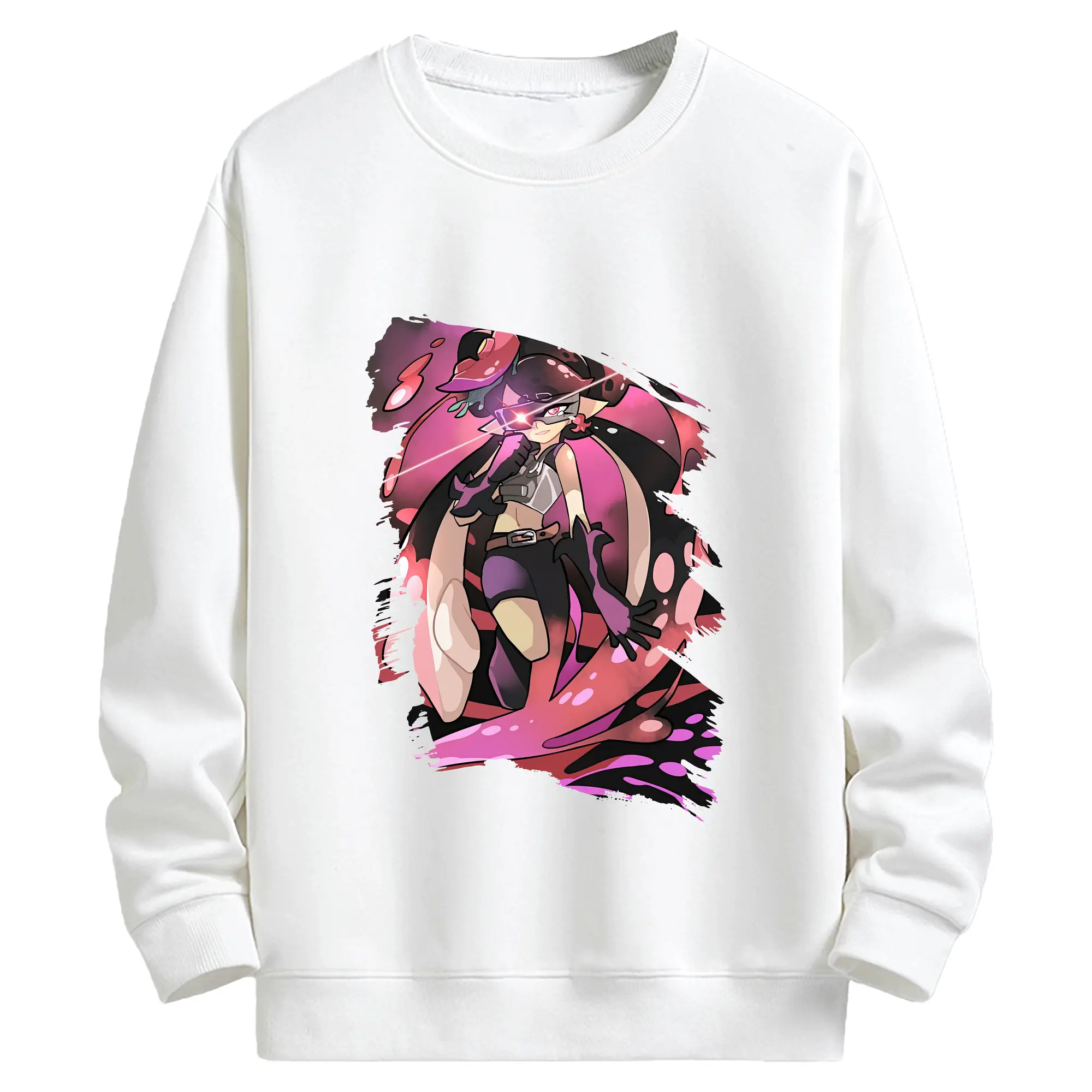 スプラトゥーン グッズ,シオカラーズ アオリ - キッズ クルーネックスウェットシャツ ・ フロントプリント ・ 綿80％ ポリエステル20％ ・ 快適 通学 スポーツ 日常使い お散歩用