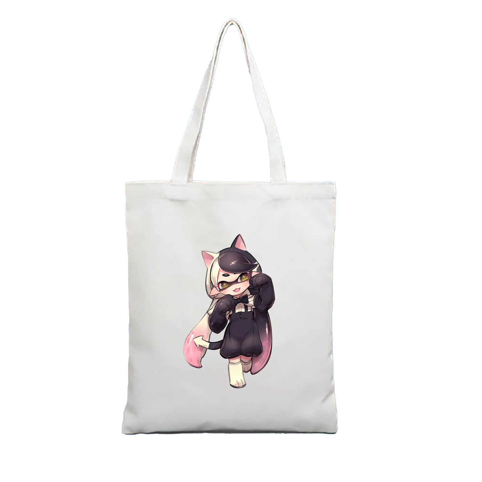 スプラトゥーン グッズ,シオカラーズ アオリ - 縦型キャンバス手提げバッグ（トートバッグ） ・ キャンバス素材 ・ ショッピング用 ・ 軽量 丈夫 お手入れ簡単