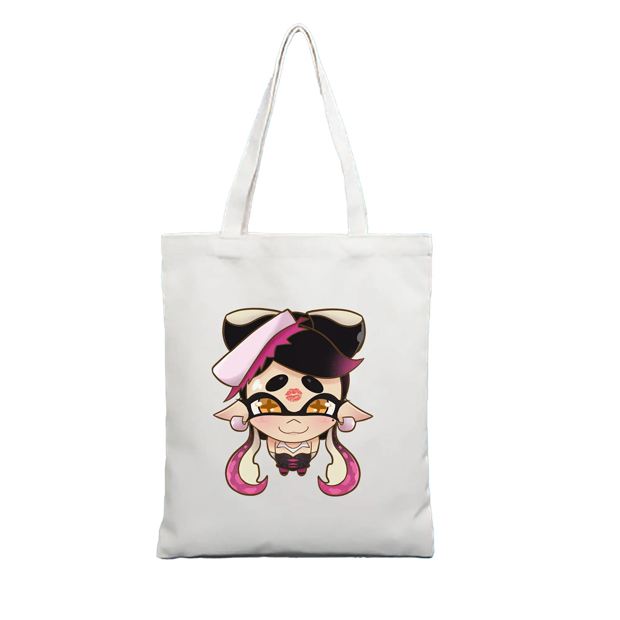 スプラトゥーン グッズ,シオカラーズ アオリ - 縦型キャンバス手提げバッグ（トートバッグ） ・ キャンバス素材 ・ ショッピング用 ・ 軽量 丈夫 お手入れ簡単