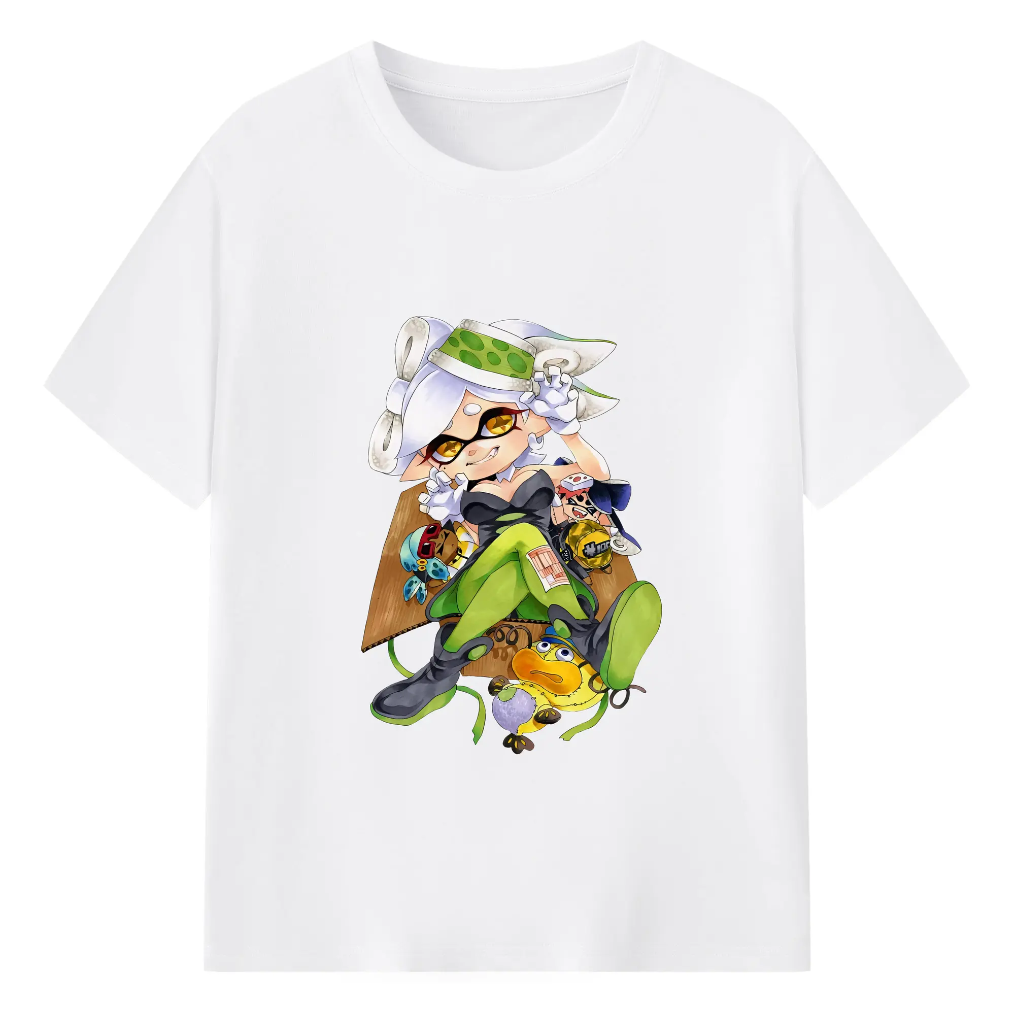 スプラトゥーン グッズ,シオカラーズ ホタル - 綿100％ 半袖Tシャツ ・ フロントプリント ・ 快適 通気性 ・ 日常使い 散歩 スポーツ用