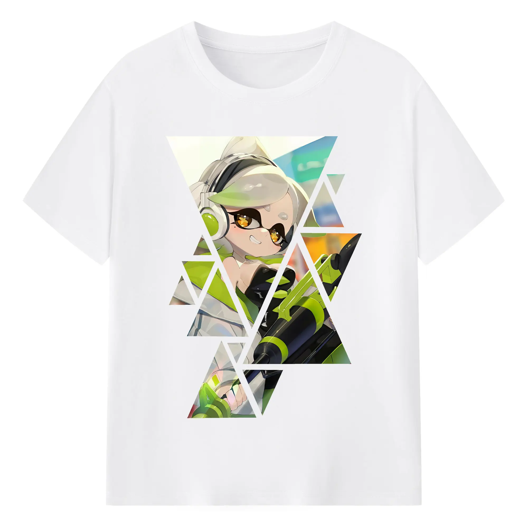 スプラトゥーン グッズ,シオカラーズ ホタル - 綿100％ 半袖Tシャツ ・ フロントプリント ・ 快適 通気性 ・ 日常使い 散歩 スポーツ用