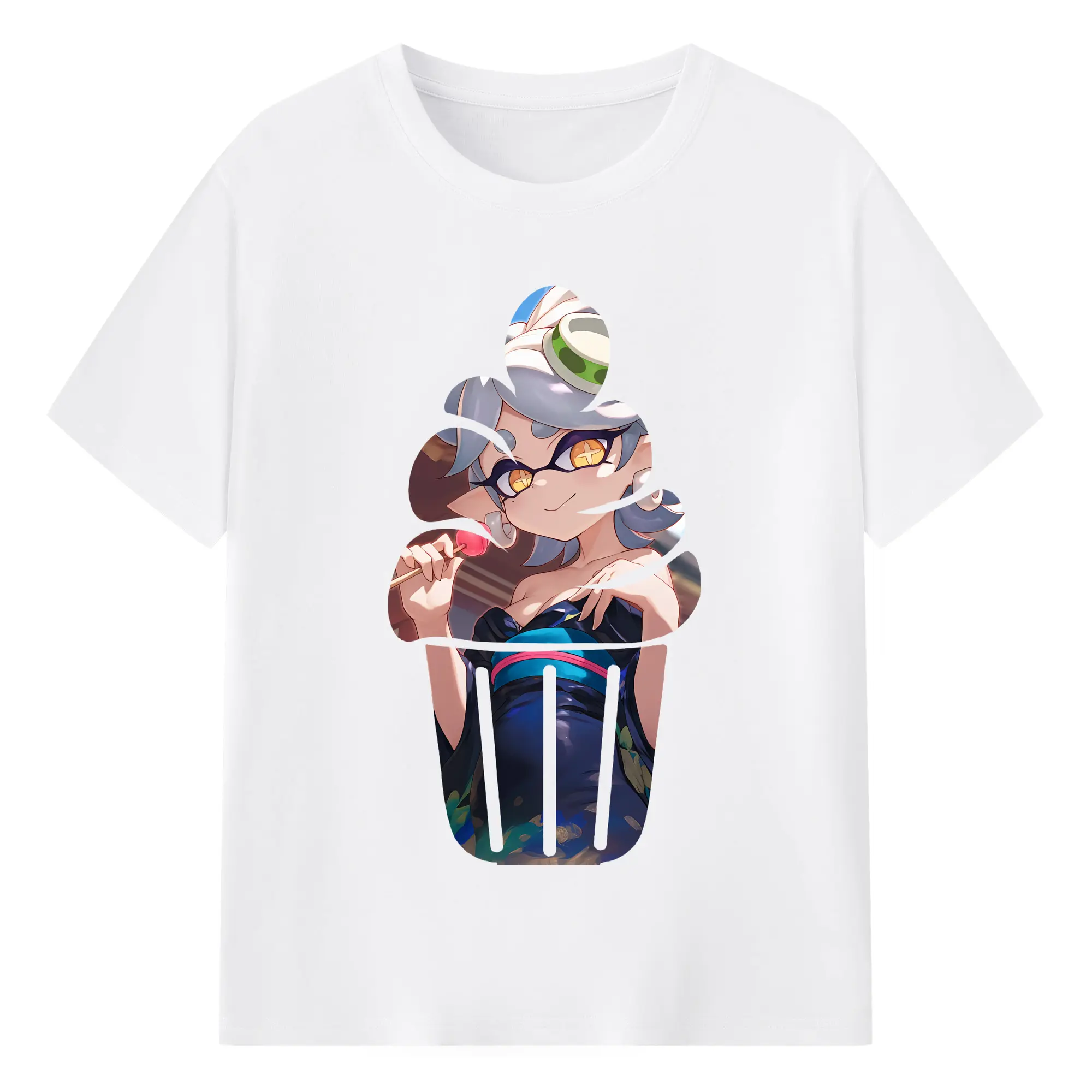 スプラトゥーン グッズ,シオカラーズ ホタル - 綿100％ 半袖Tシャツ ・ フロントプリント ・ 快適 通気性 ・ 日常使い 散歩 スポーツ用