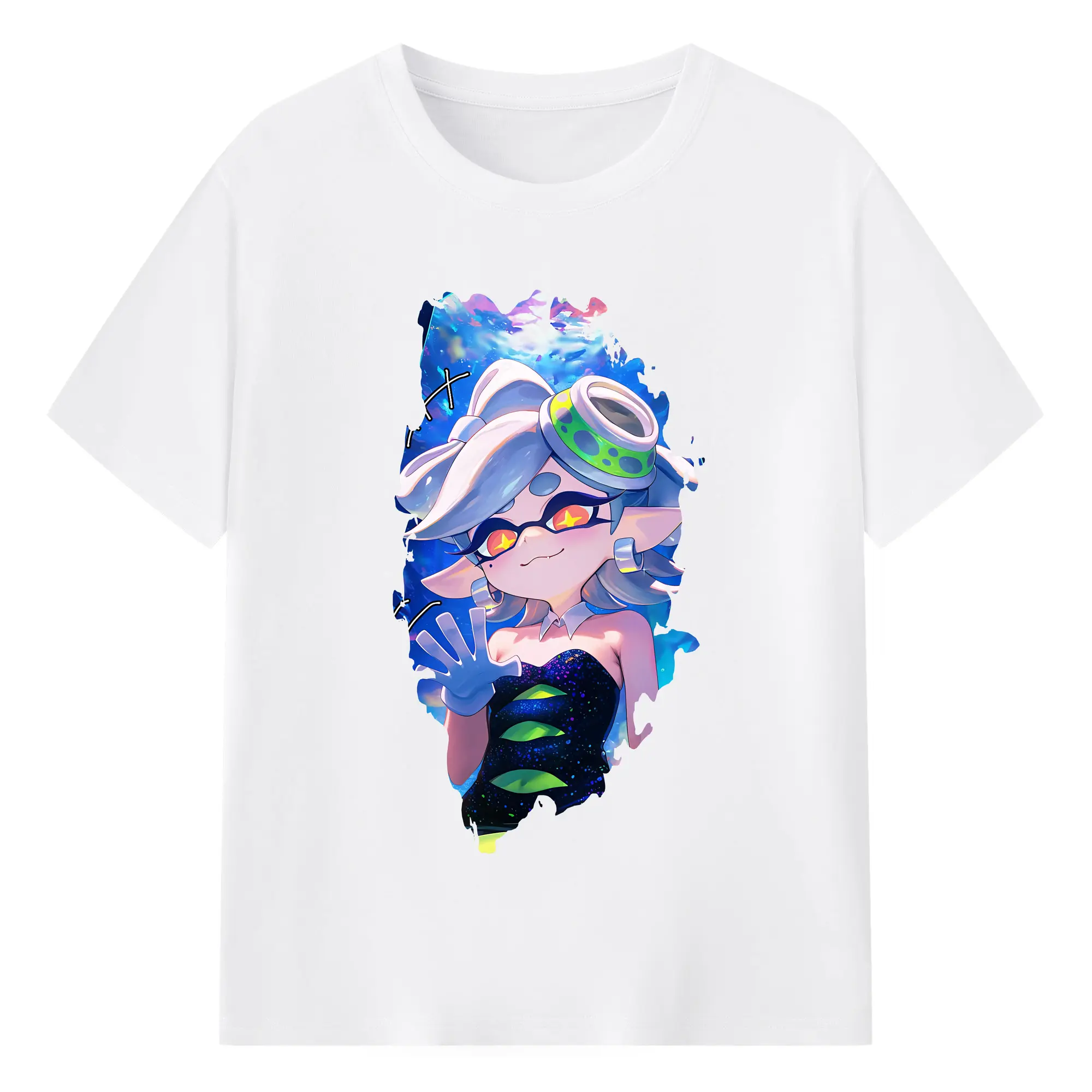 スプラトゥーン グッズ,シオカラーズ ホタル - 綿100％ 半袖Tシャツ ・ フロントプリント ・ 快適 通気性 ・ 日常使い 散歩 スポーツ用