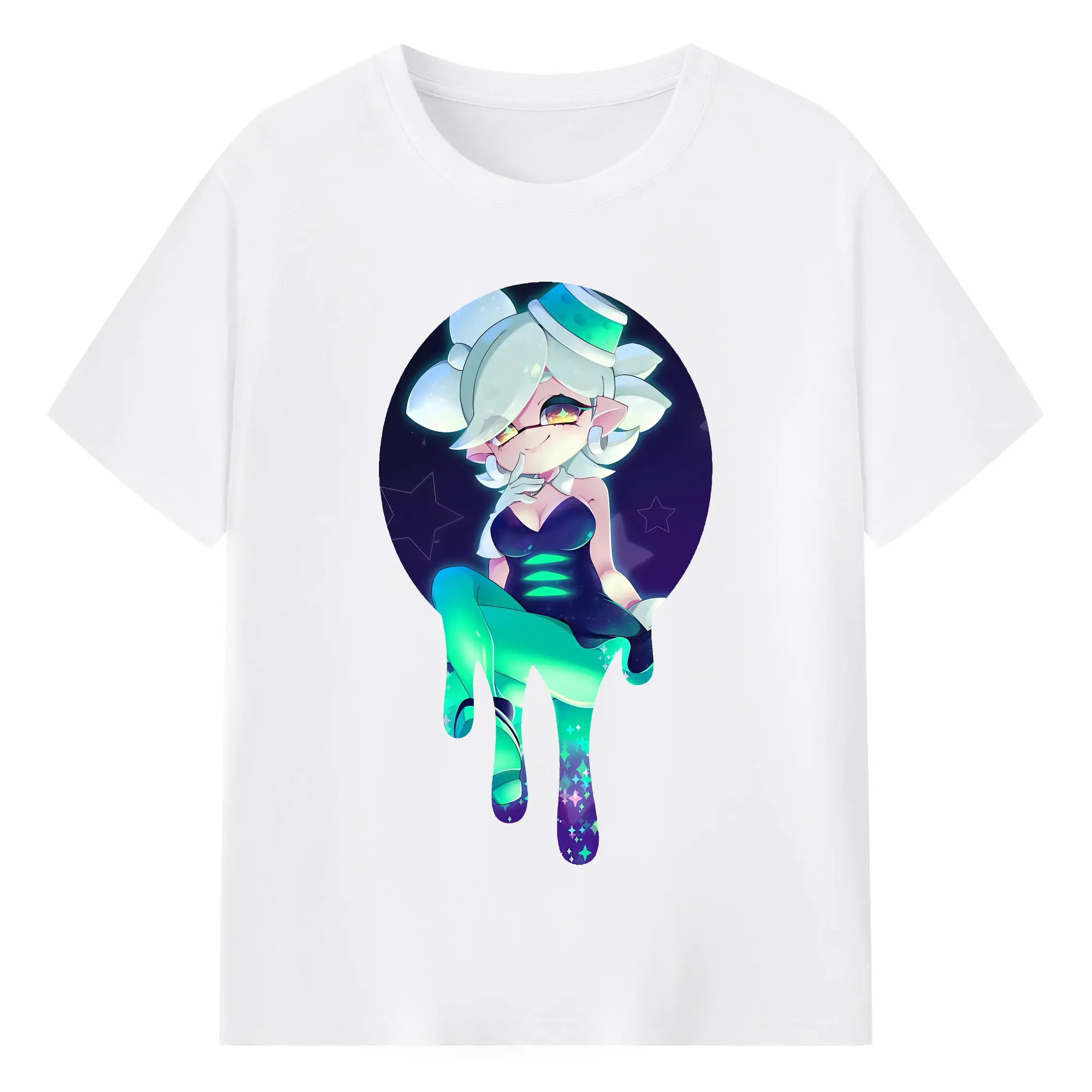 スプラトゥーン グッズ,シオカラーズ ホタル - 綿100％ 半袖Tシャツ ・ フロントプリント ・ 快適 通気性 ・ 日常使い 散歩 スポーツ用