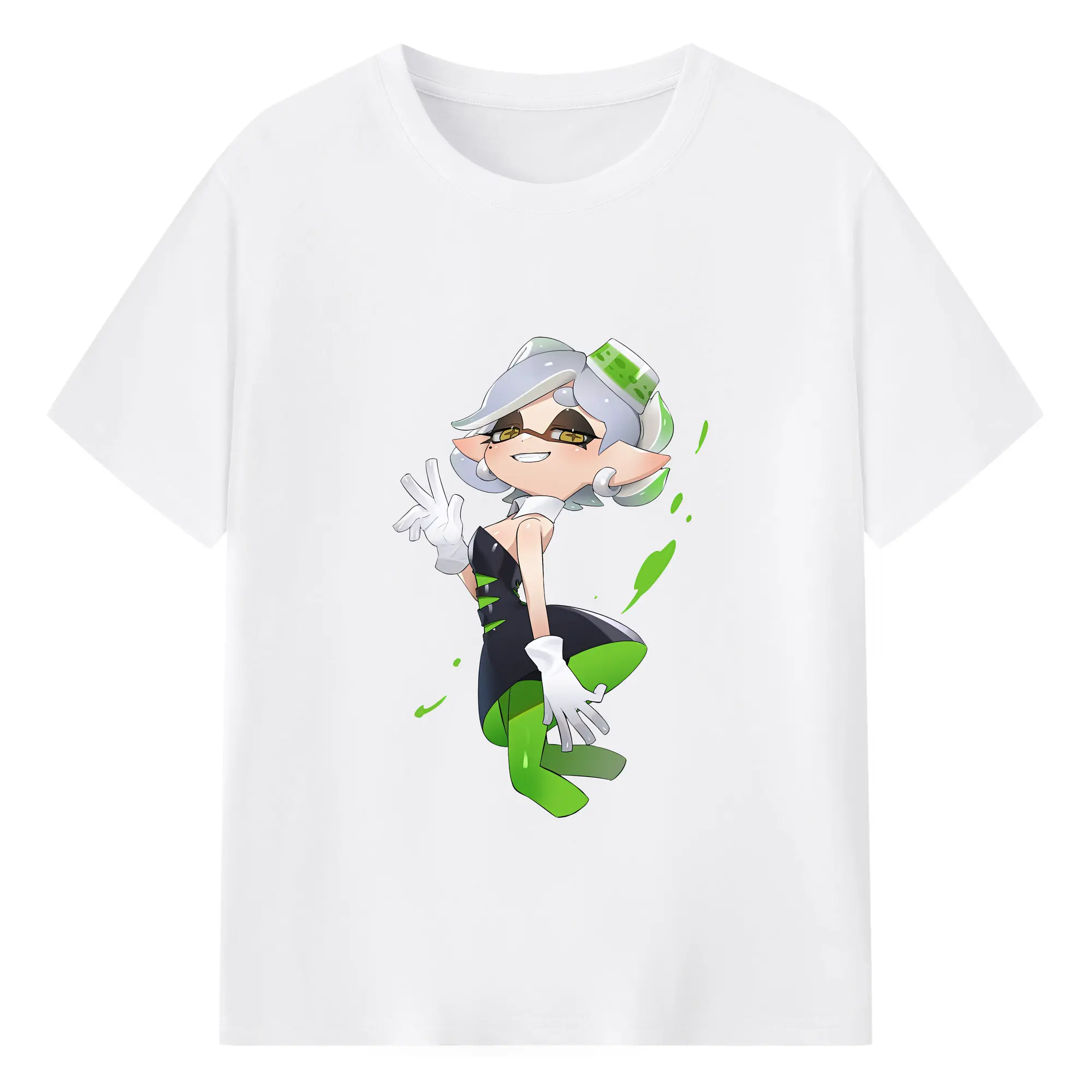 スプラトゥーン グッズ,シオカラーズ ホタル - 綿100％ 半袖Tシャツ ・ フロントプリント ・ 快適 通気性 ・ 日常使い 散歩 スポーツ用