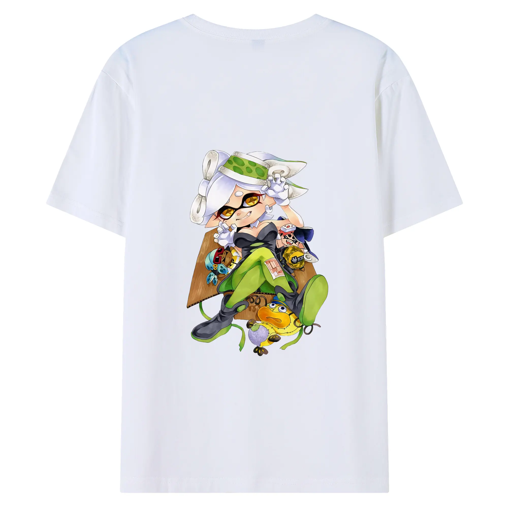 スプラトゥーン グッズ,シオカラーズ ホタル - 綿100％ 半袖Tシャツ ・ バックプリント ・ 快適 通気性 ・ 日常使い 散歩 スポーツ用