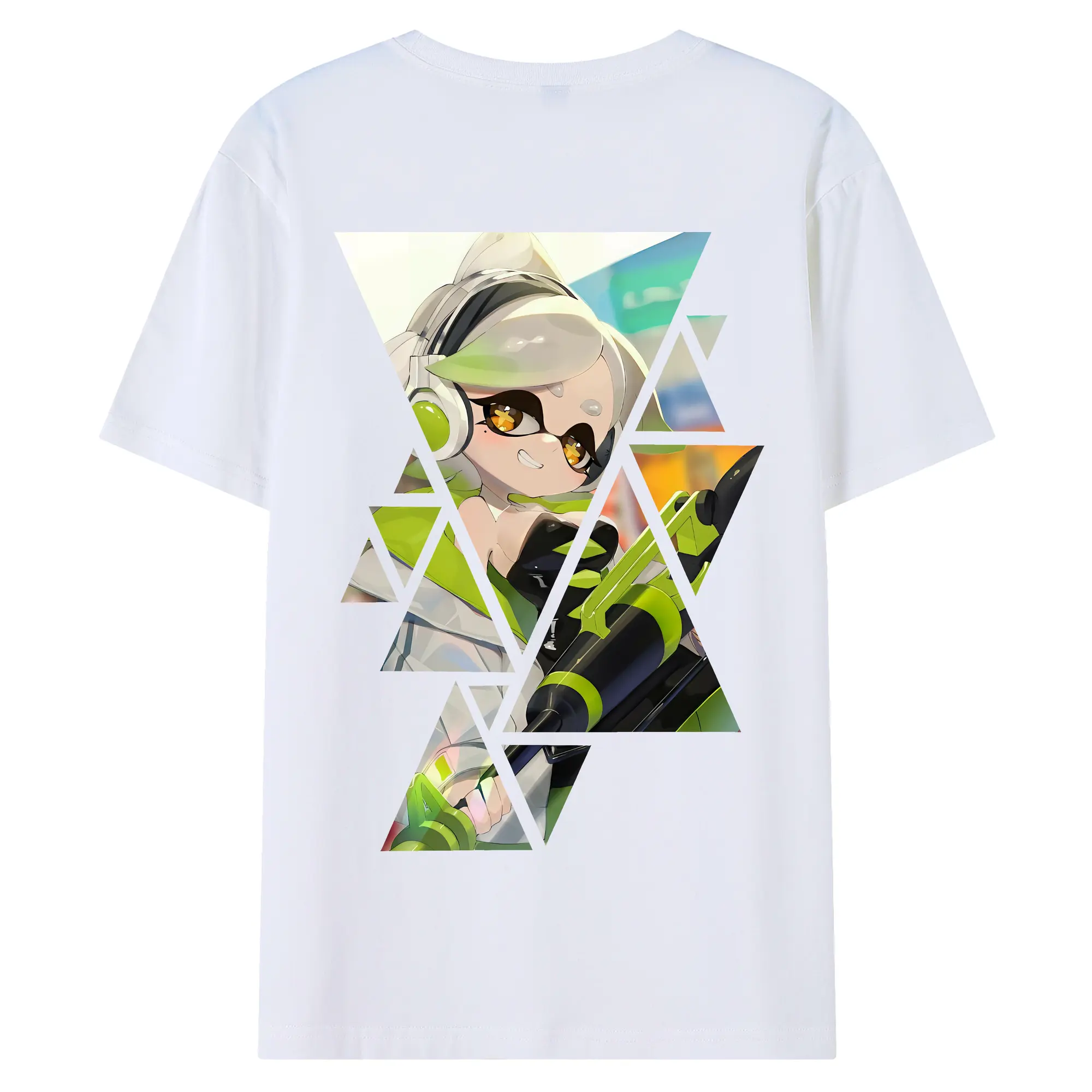 スプラトゥーン グッズ,シオカラーズ ホタル - 綿100％ 半袖Tシャツ ・ バックプリント ・ 快適 通気性 ・ 日常使い 散歩 スポーツ用