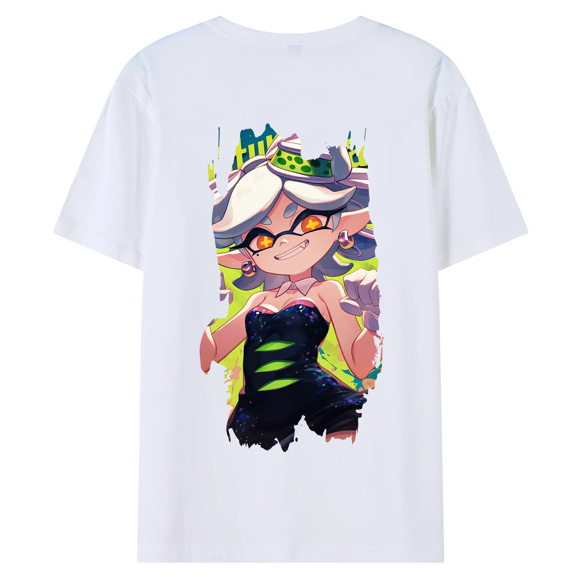スプラトゥーン グッズ,シオカラーズ ホタル - 綿100％ 半袖Tシャツ ・ バックプリント ・ 快適 通気性 ・ 日常使い 散歩 スポーツ用