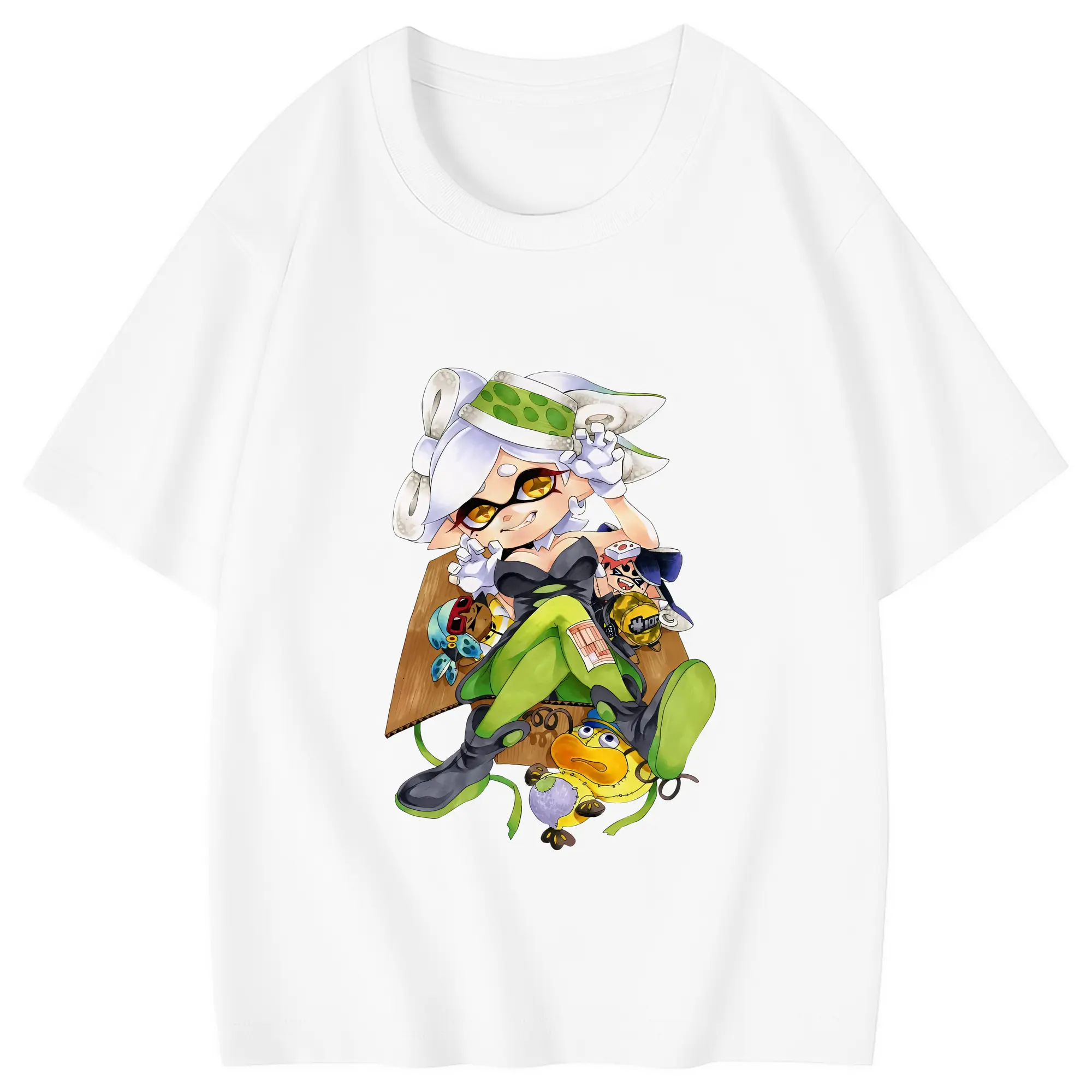 スプラトゥーン グッズ,シオカラーズ ホタル - 綿100％ キッズTシャツ ・ フロントプリント ・ 快適 通気性 ・ スポーツ カジュアル 散歩用