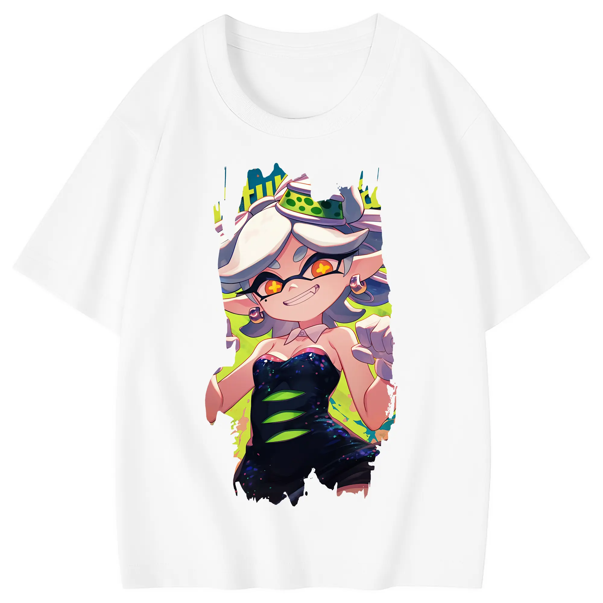 スプラトゥーン グッズ,シオカラーズ ホタル - 綿100％ キッズTシャツ ・ フロントプリント ・ 快適 通気性 ・ スポーツ カジュアル 散歩用