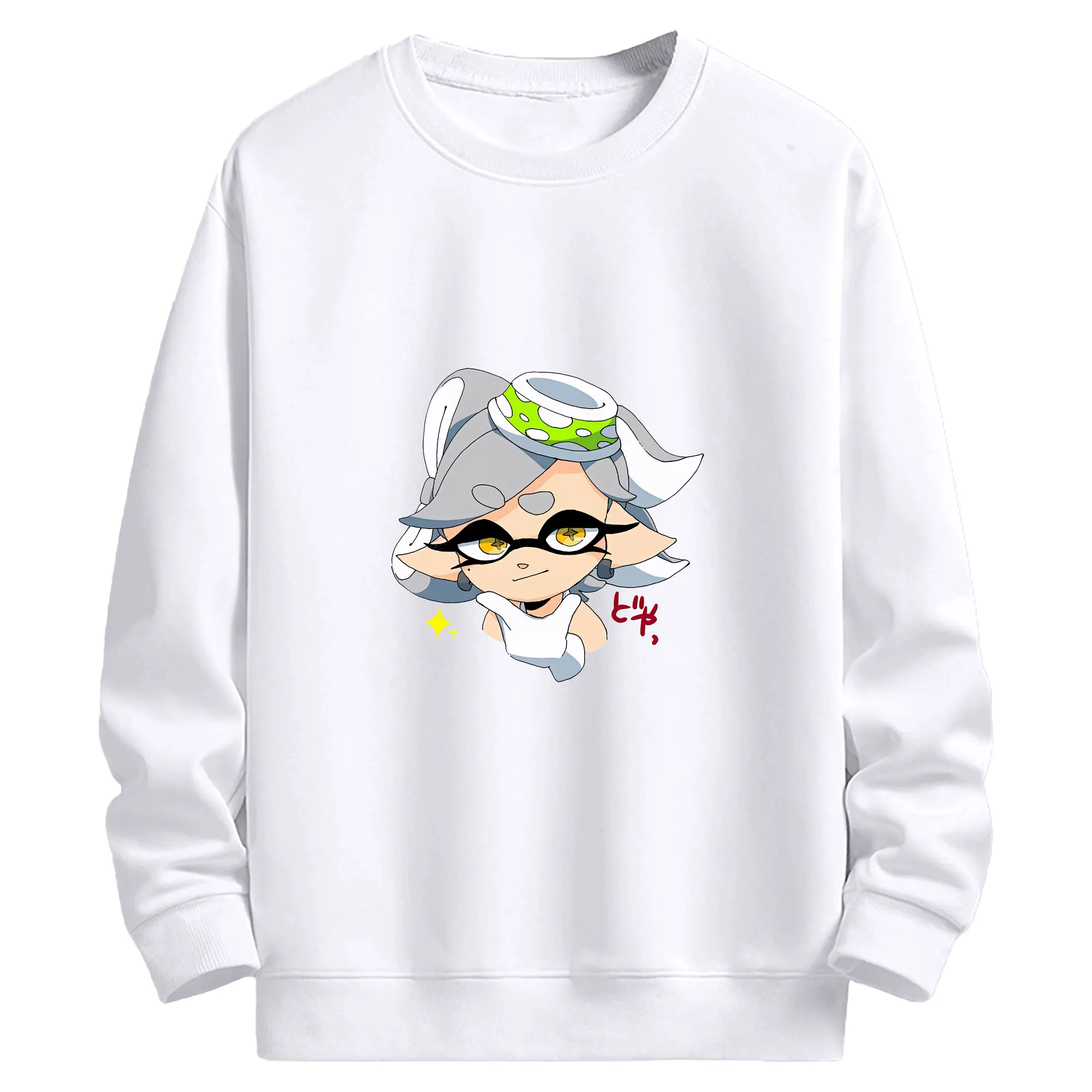 スプラトゥーン グッズ,シオカラーズ ホタル - 高品質 クルーネック スウェット ・ コットン59％ ポリエステル41％ ・ ユニセックス 長袖 トレーナー ・ カジュアル デイリー スポーツ 散歩用