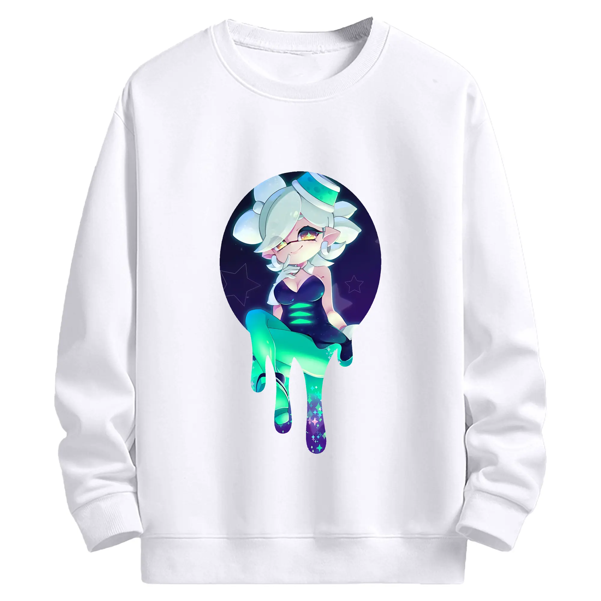 スプラトゥーン グッズ,シオカラーズ ホタル - 高品質 クルーネック スウェット ・ コットン59％ ポリエステル41％ ・ ユニセックス 長袖 トレーナー ・ カジュアル デイリー スポーツ 散歩用